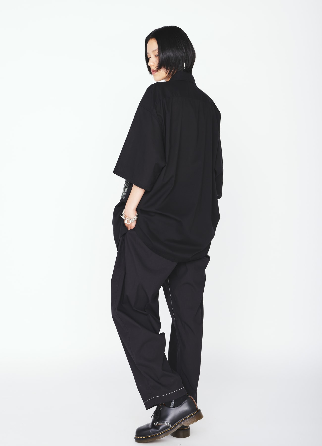 COTTON BAT-ANGEL PIGMENT PRINT SHIRT