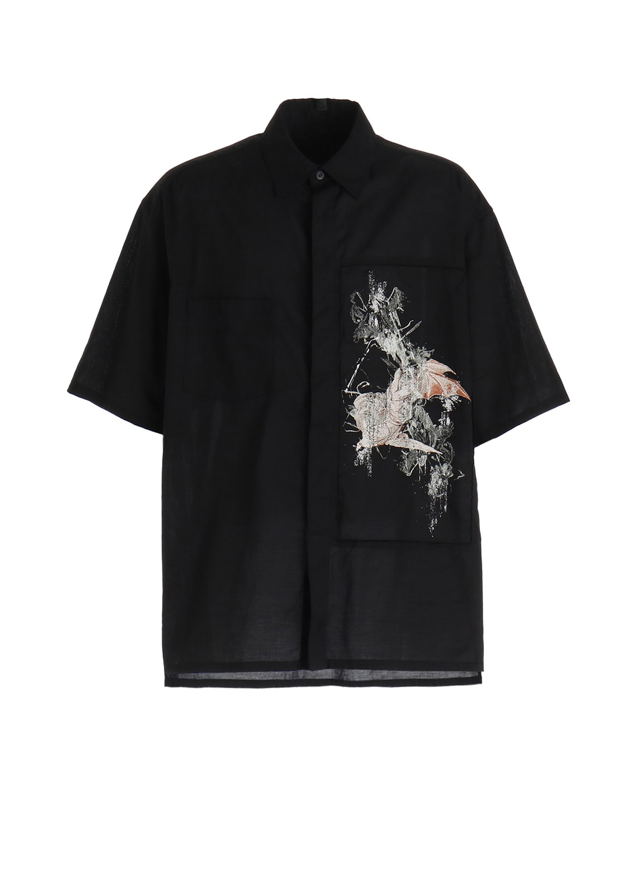 COTTON BAT-ANGEL PIGMENT PRINT SHIRT