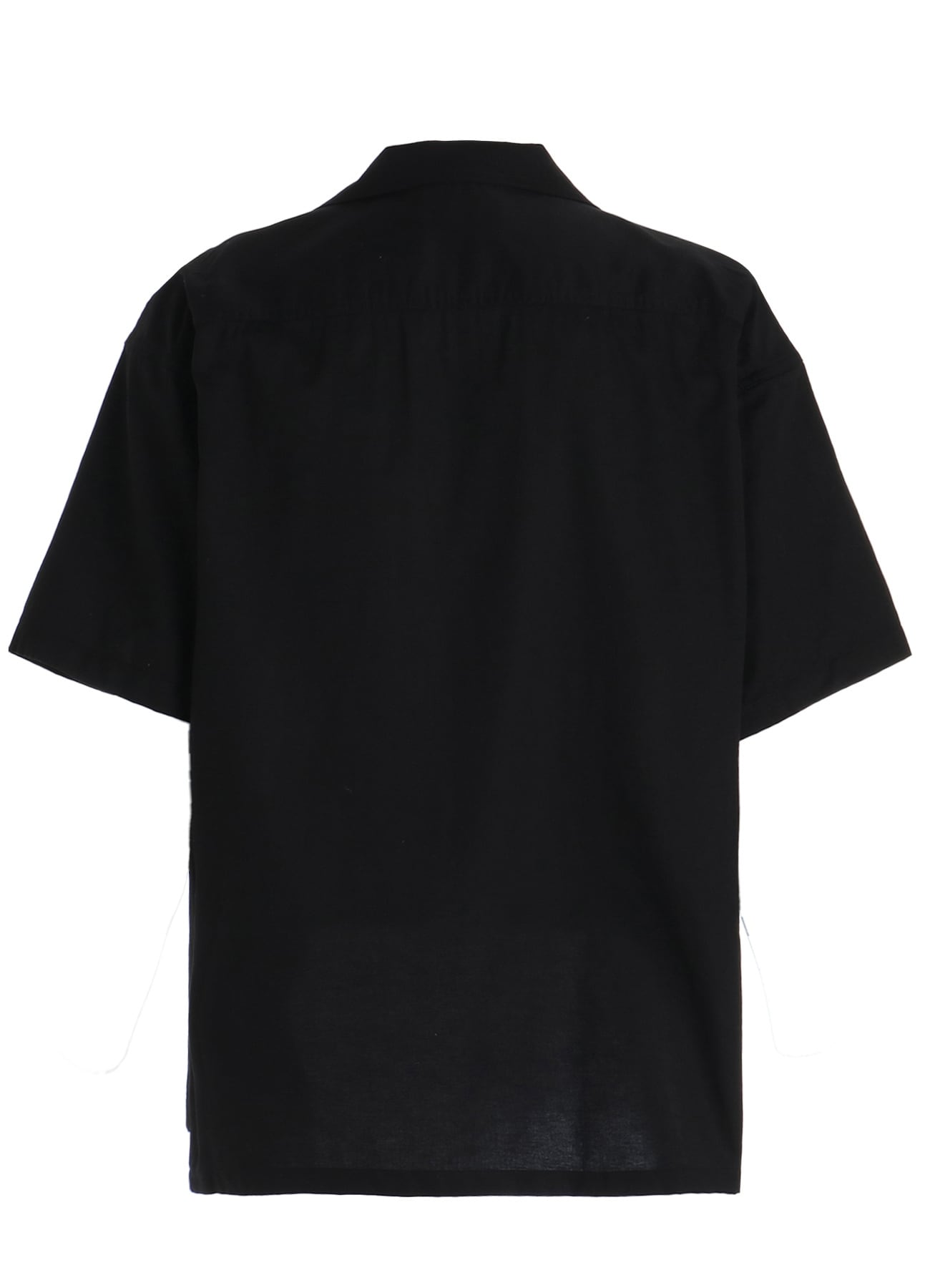 COTTON TWILL OPEN COLLAR SHORT-SLEEVE SHIRT