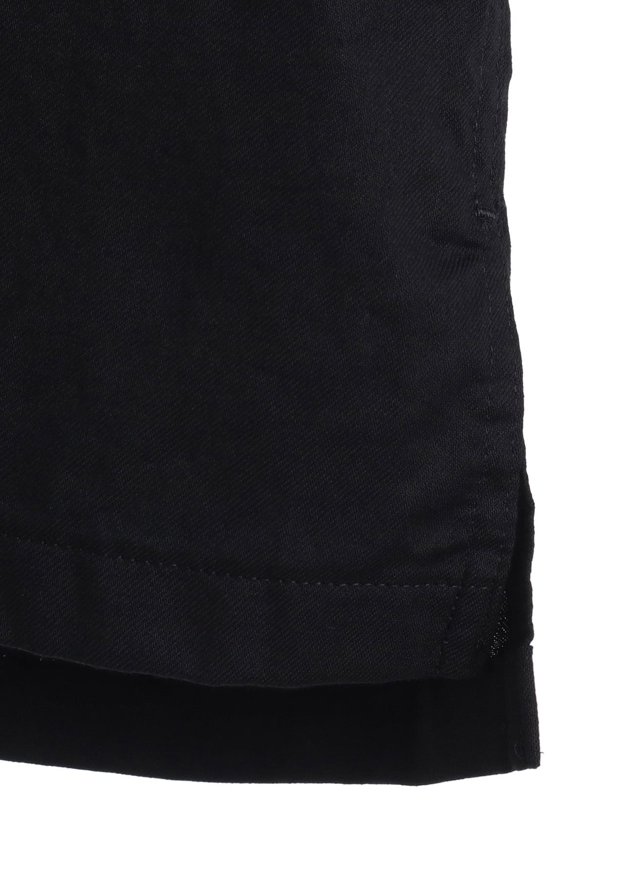 COTTON TWILL OPEN COLLAR SHORT-SLEEVE SHIRT