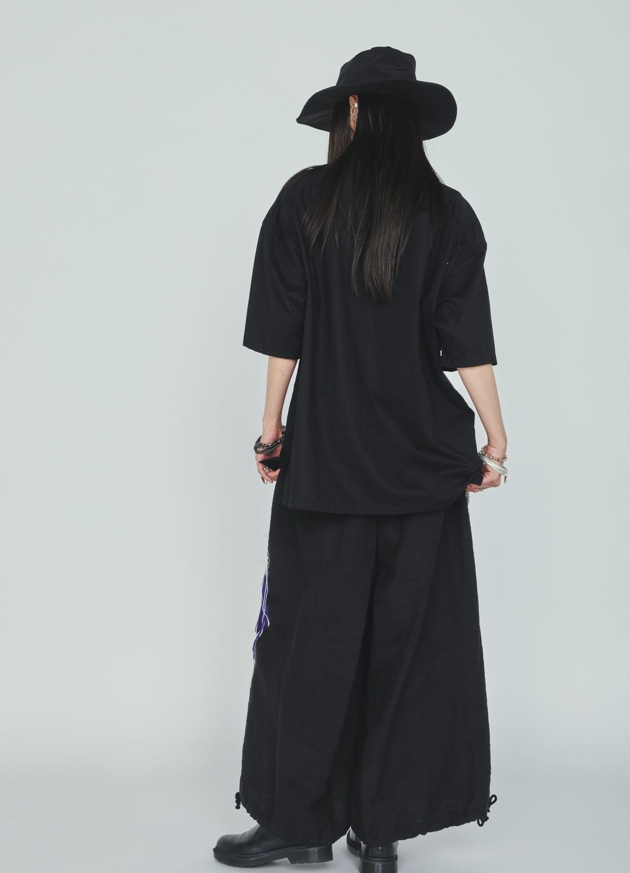 COTTON TWILL OPEN COLLAR SHORT-SLEEVE SHIRT