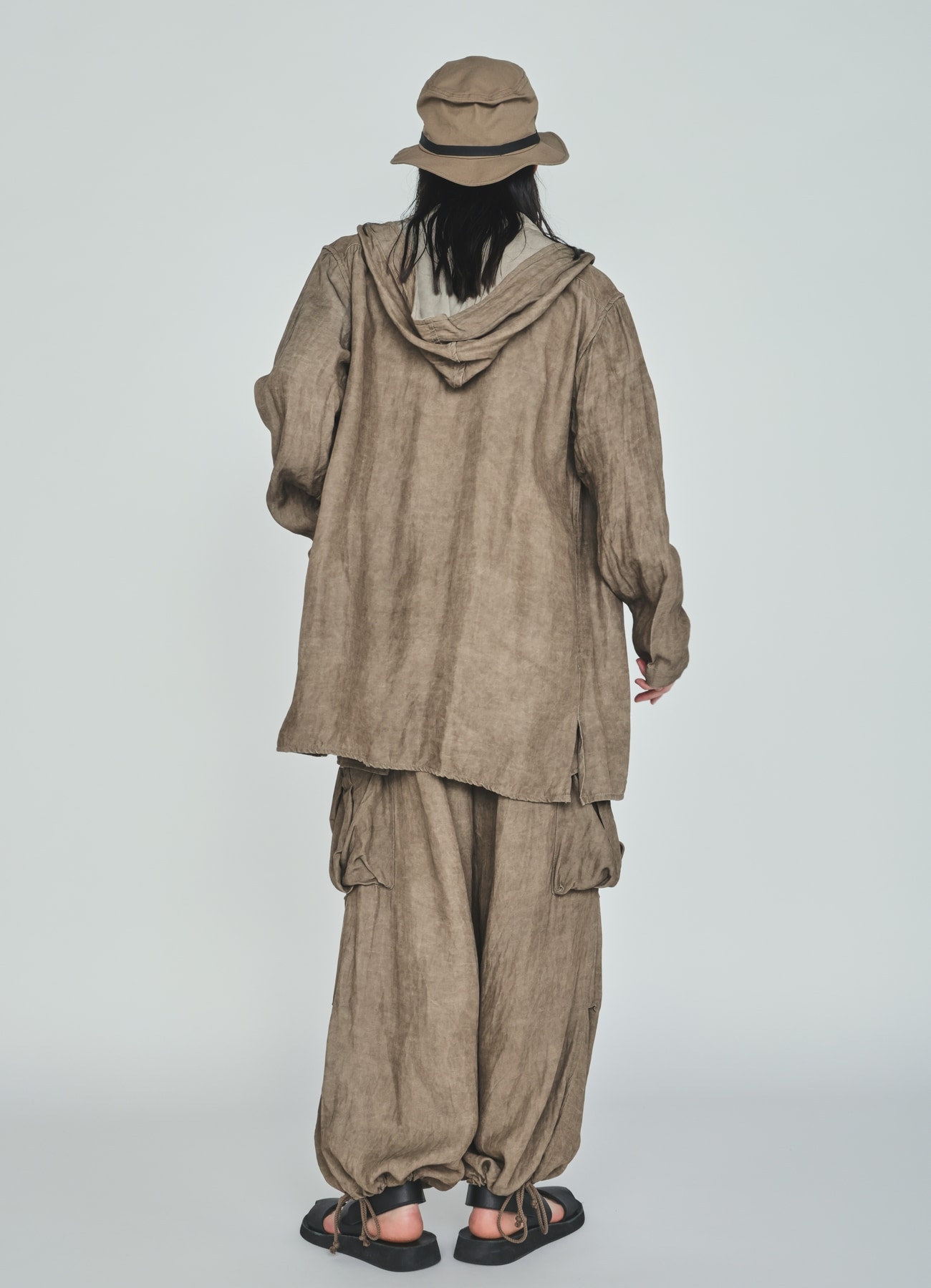 VIS/LI TWILL PIGMENT PRINT HOODED ZIP SHIRT