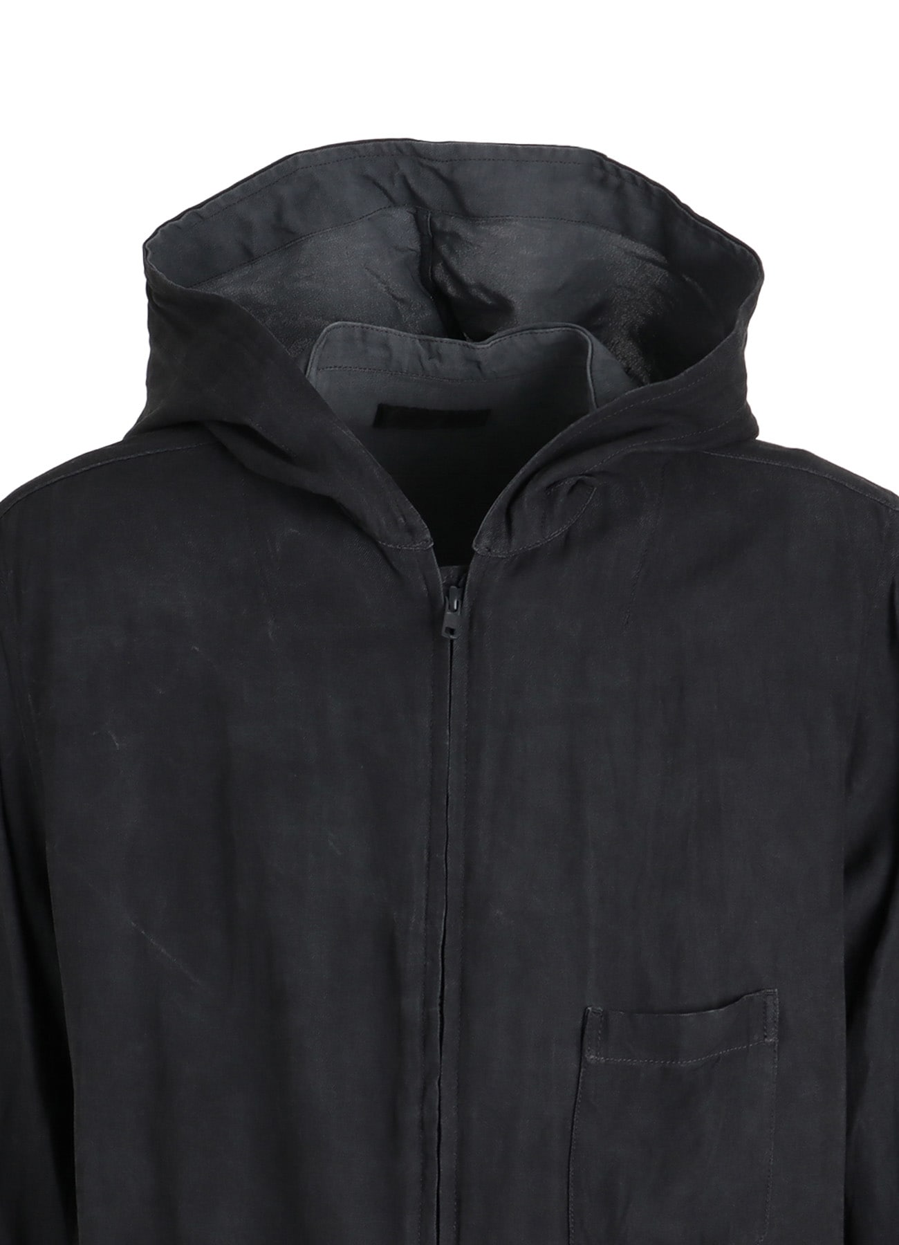 VIS/LI TWILL PIGMENT PRINT HOODED ZIP SHIRT