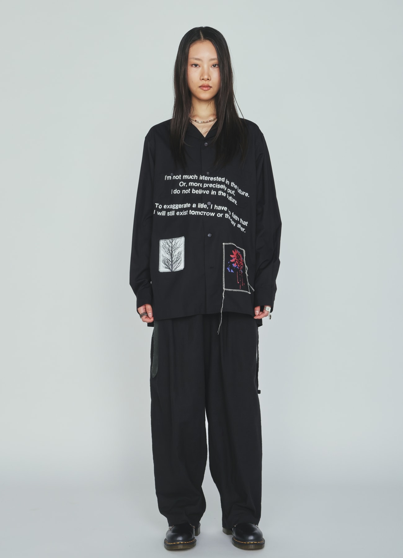 100/2 COTTON BROAD MESSAGE PRINT SHIRT