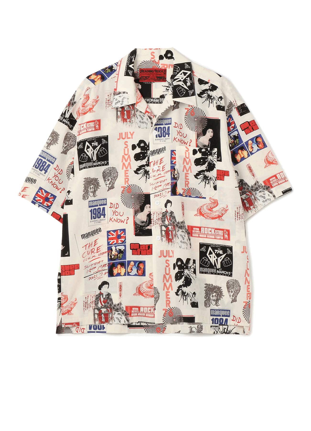 S'YTE × Original Reading Rock Festival Collage Open Collar Short Sleeve Shirt