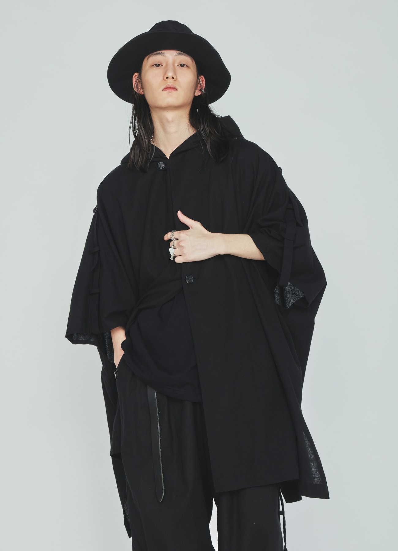 INDIAN KADI HOODED PONCHO