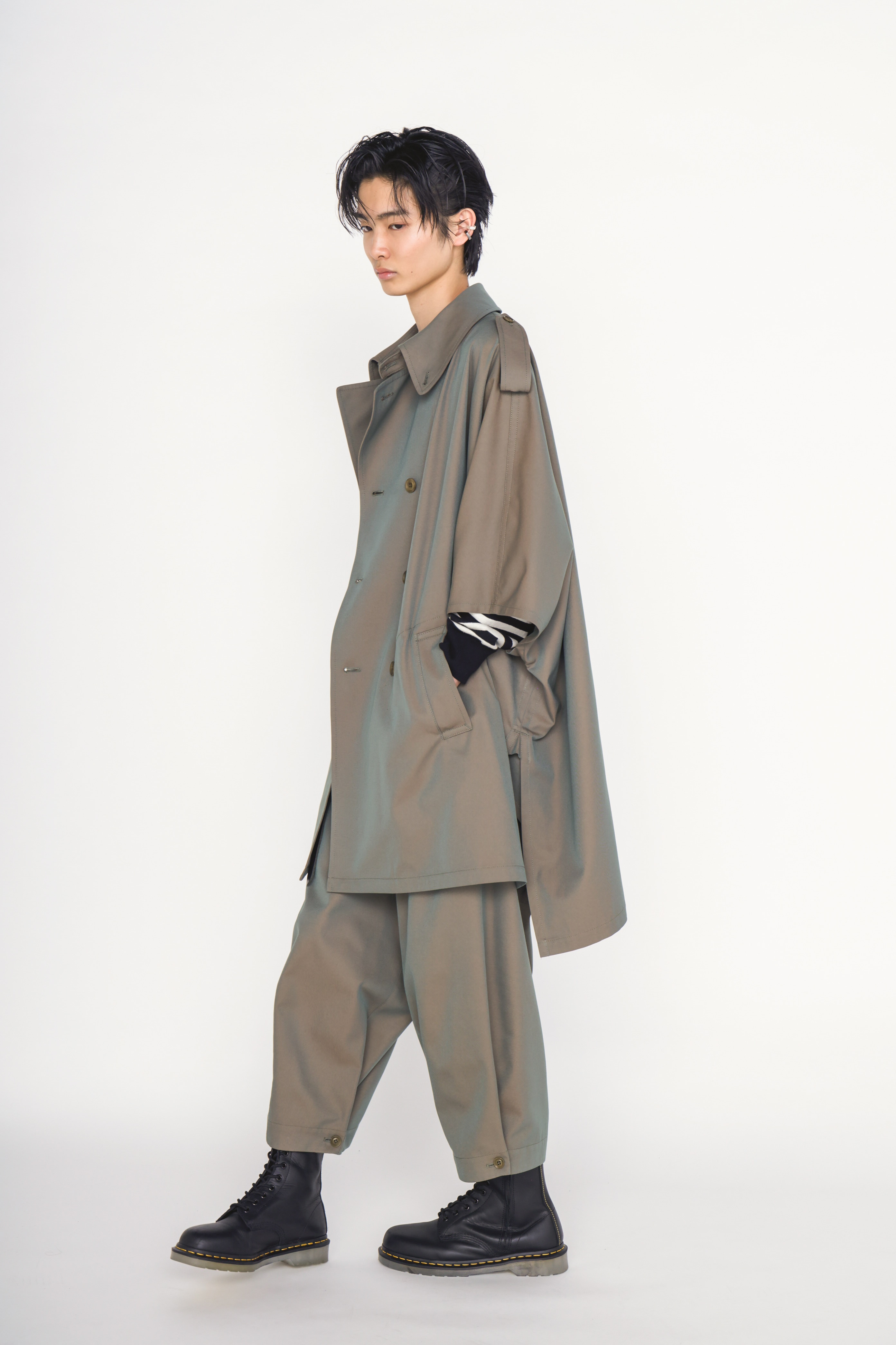 PE/RY REFLECTIVE TWILL EPAULETTE PONCHO