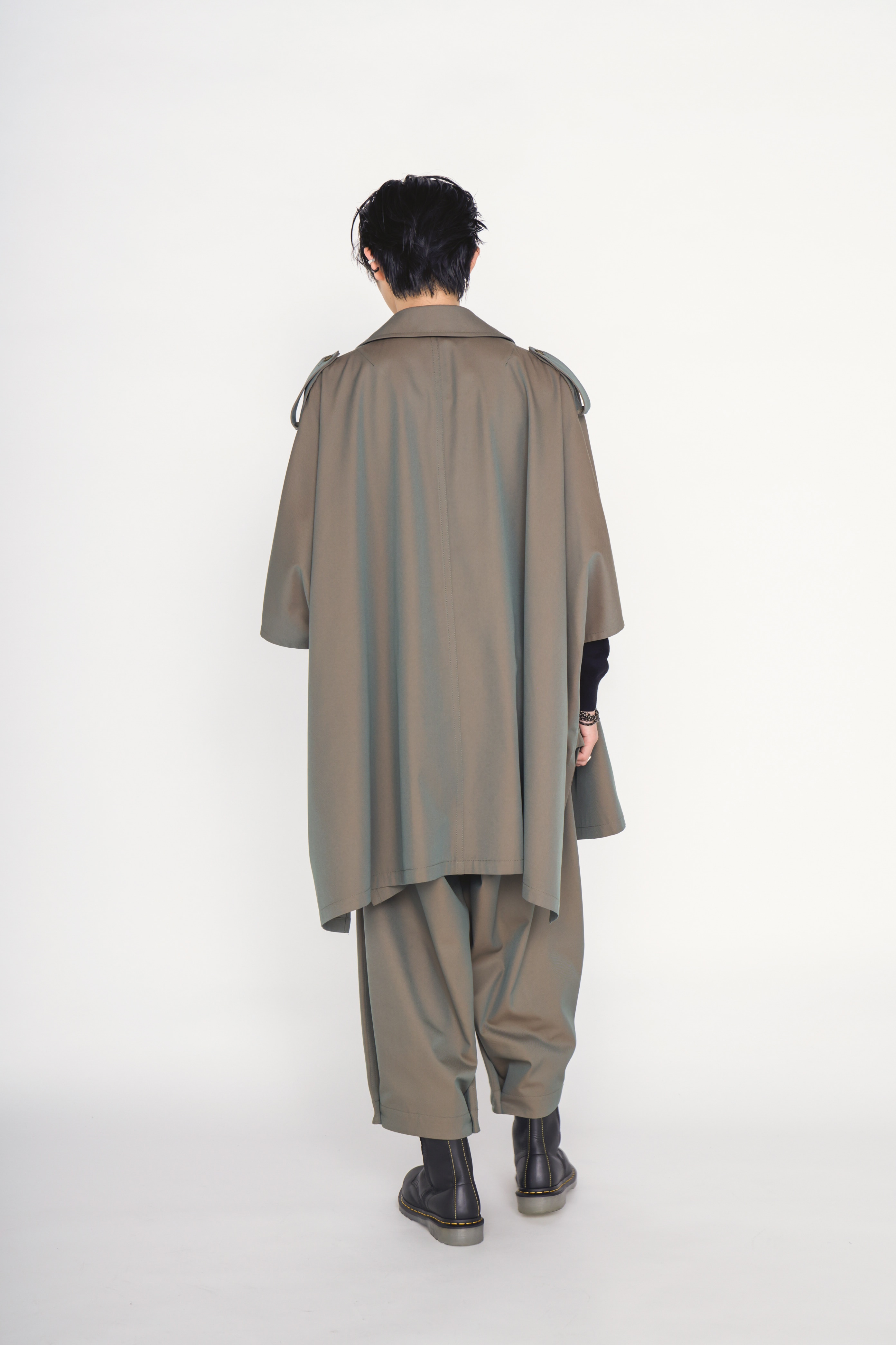 PE/RY REFLECTIVE TWILL EPAULETTE PONCHO