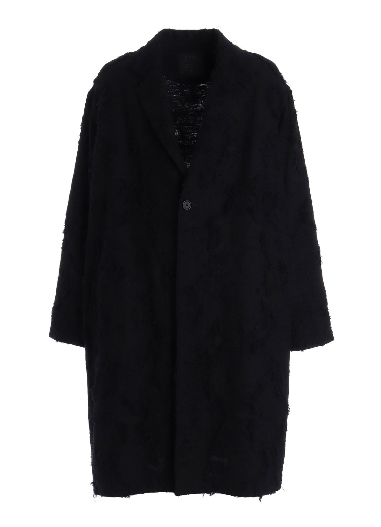 COTTON BOTANICAL SHEER JACQUARD ONE-BUTTON LONG COAT
