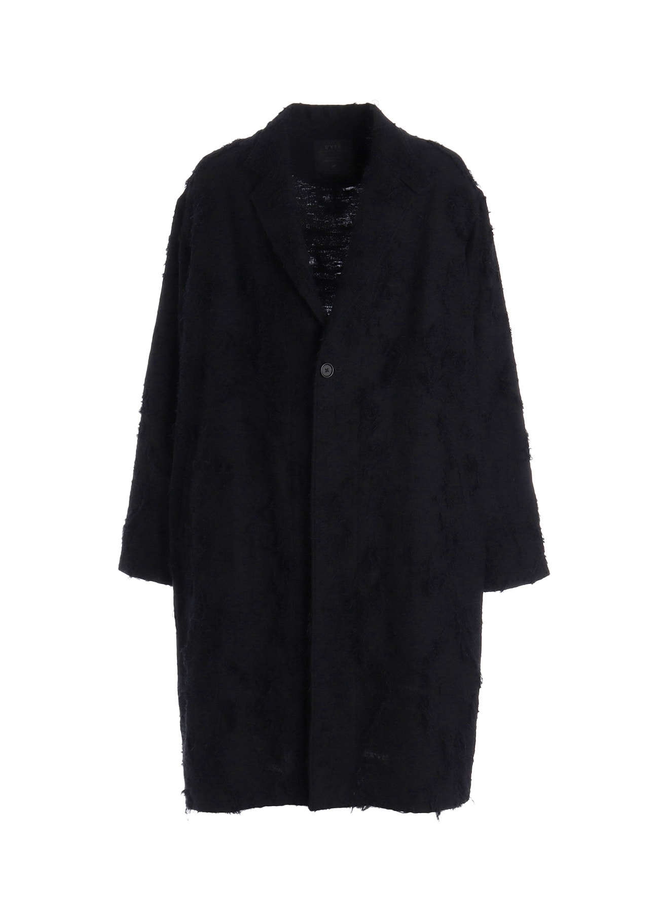 COTTON BOTANICAL SHEER JACQUARD ONE-BUTTON LONG COAT