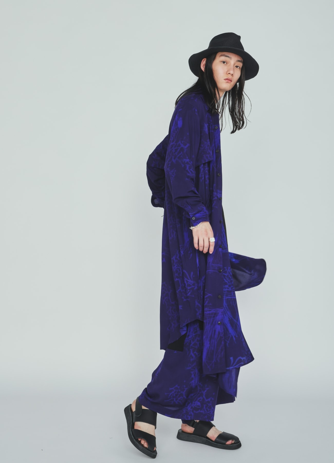 RAYON “Y” LETTER AND INDIAN MOTIF PRINT DRESS