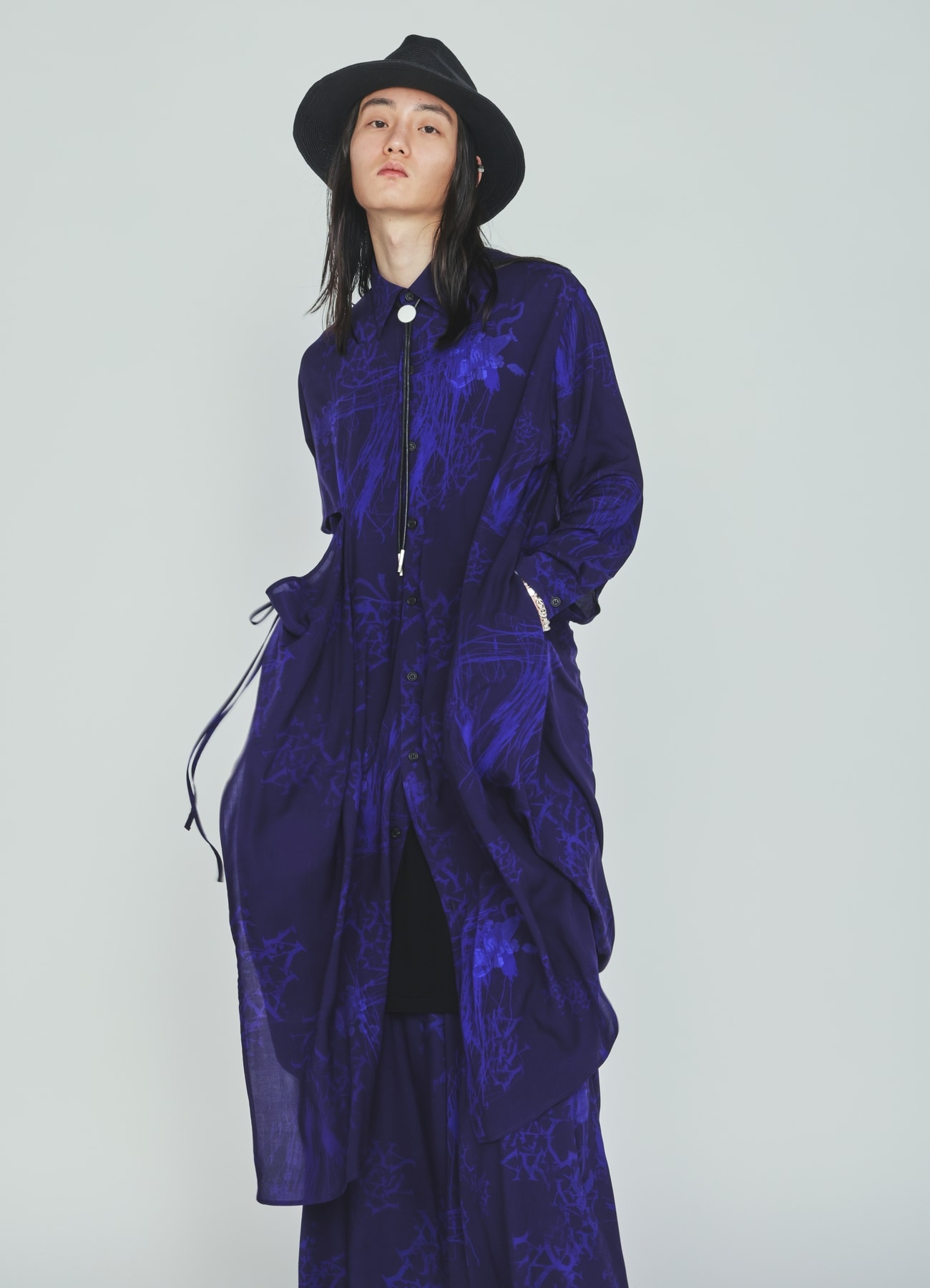 RAYON “Y” LETTER AND INDIAN MOTIF PRINT DRESS