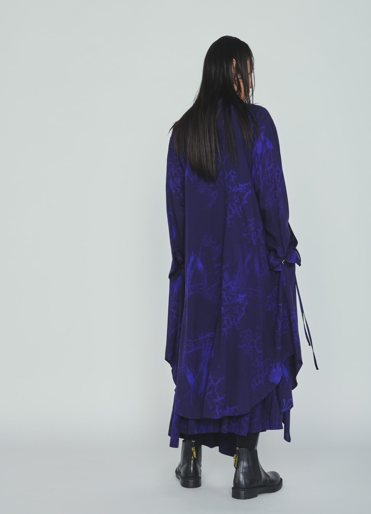 RAYON “Y” LETTER AND INDIAN MOTIF PRINT DRESS