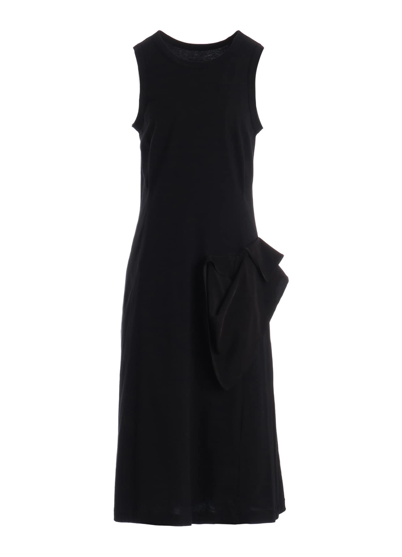 30/COTTON JERSEY DRAPE POCKET DRESS