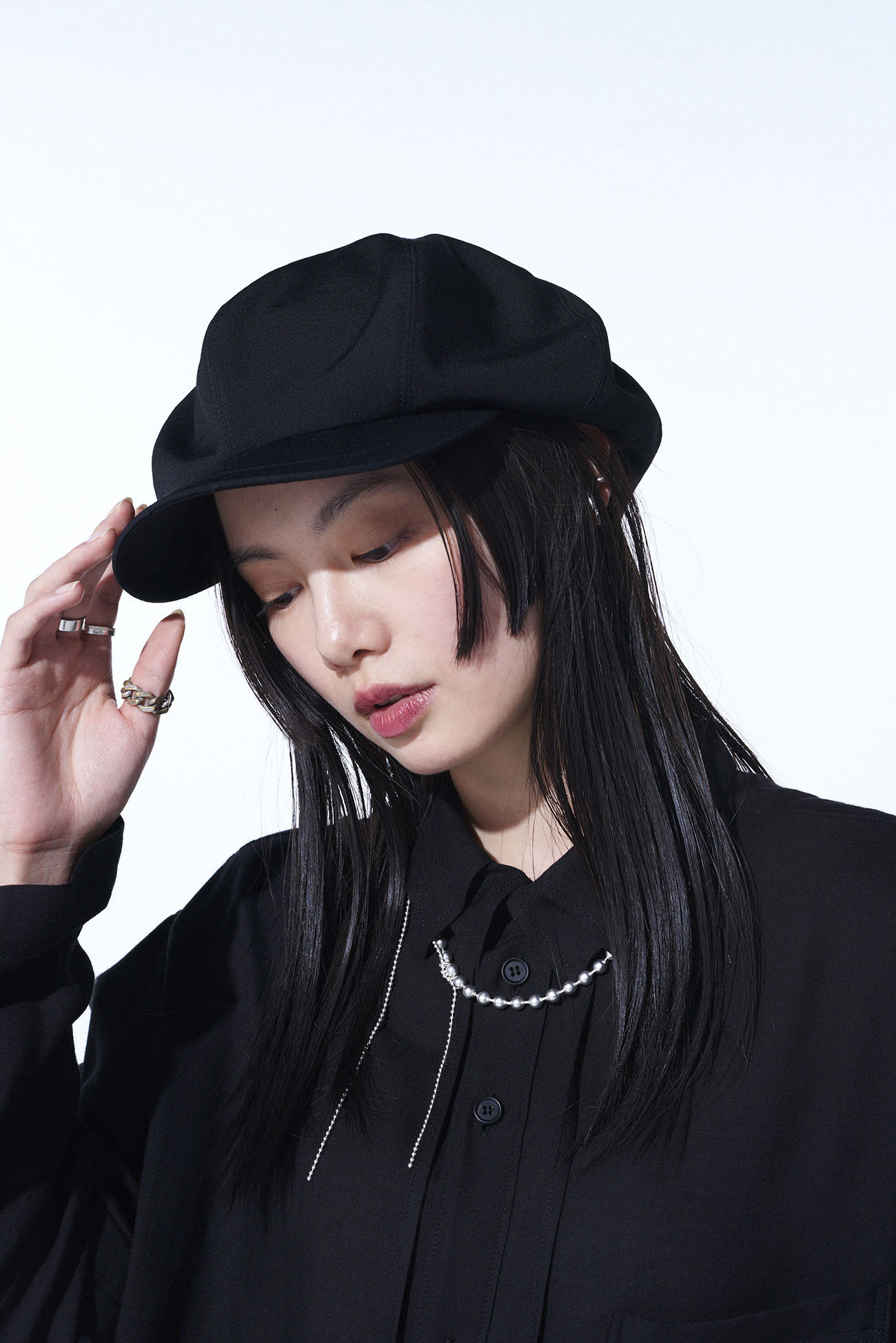 WASHER WOOL GABARDINE CASQUETTE