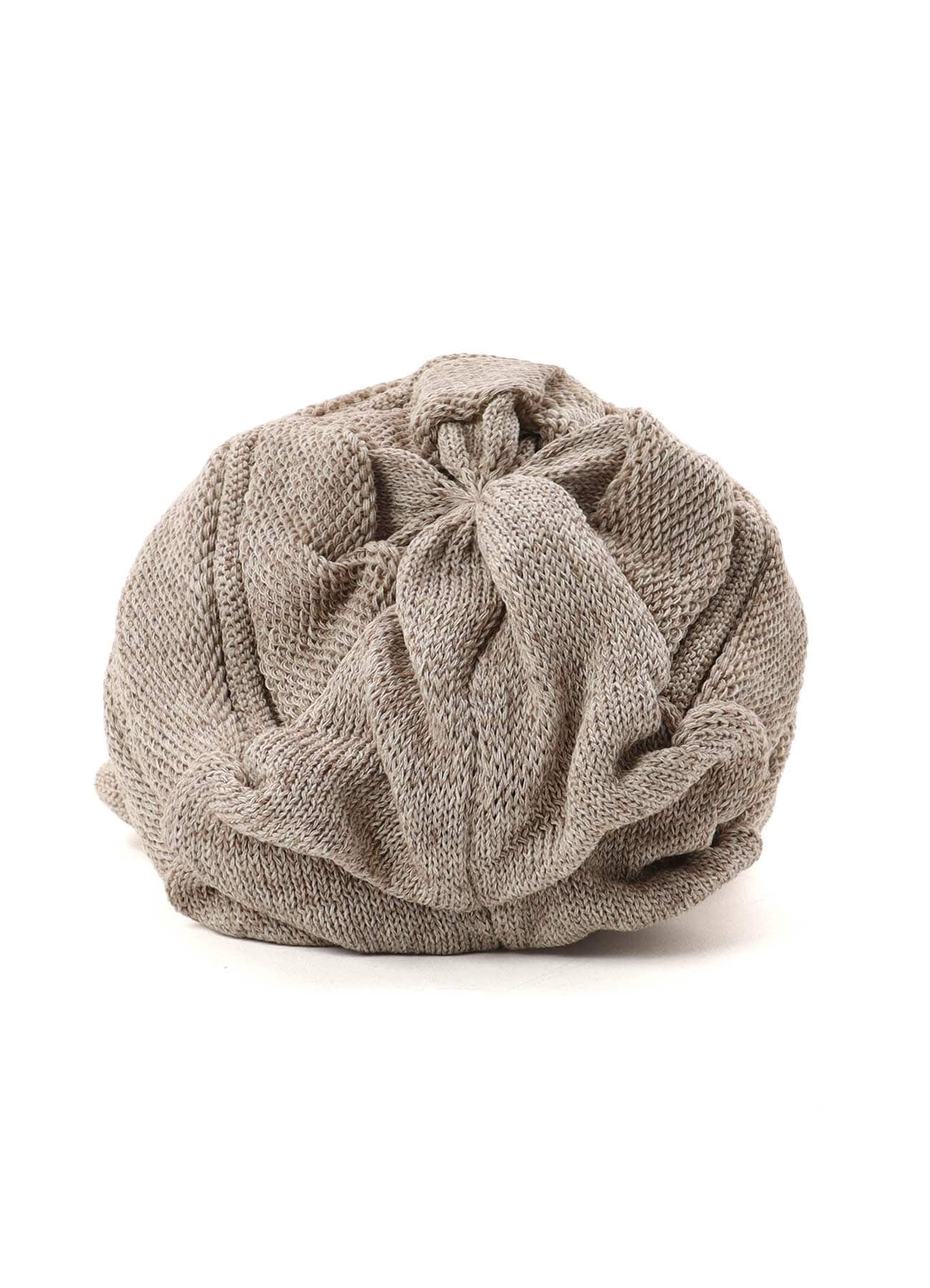 ACRYLIC FLAX KNIT CASQUETTE