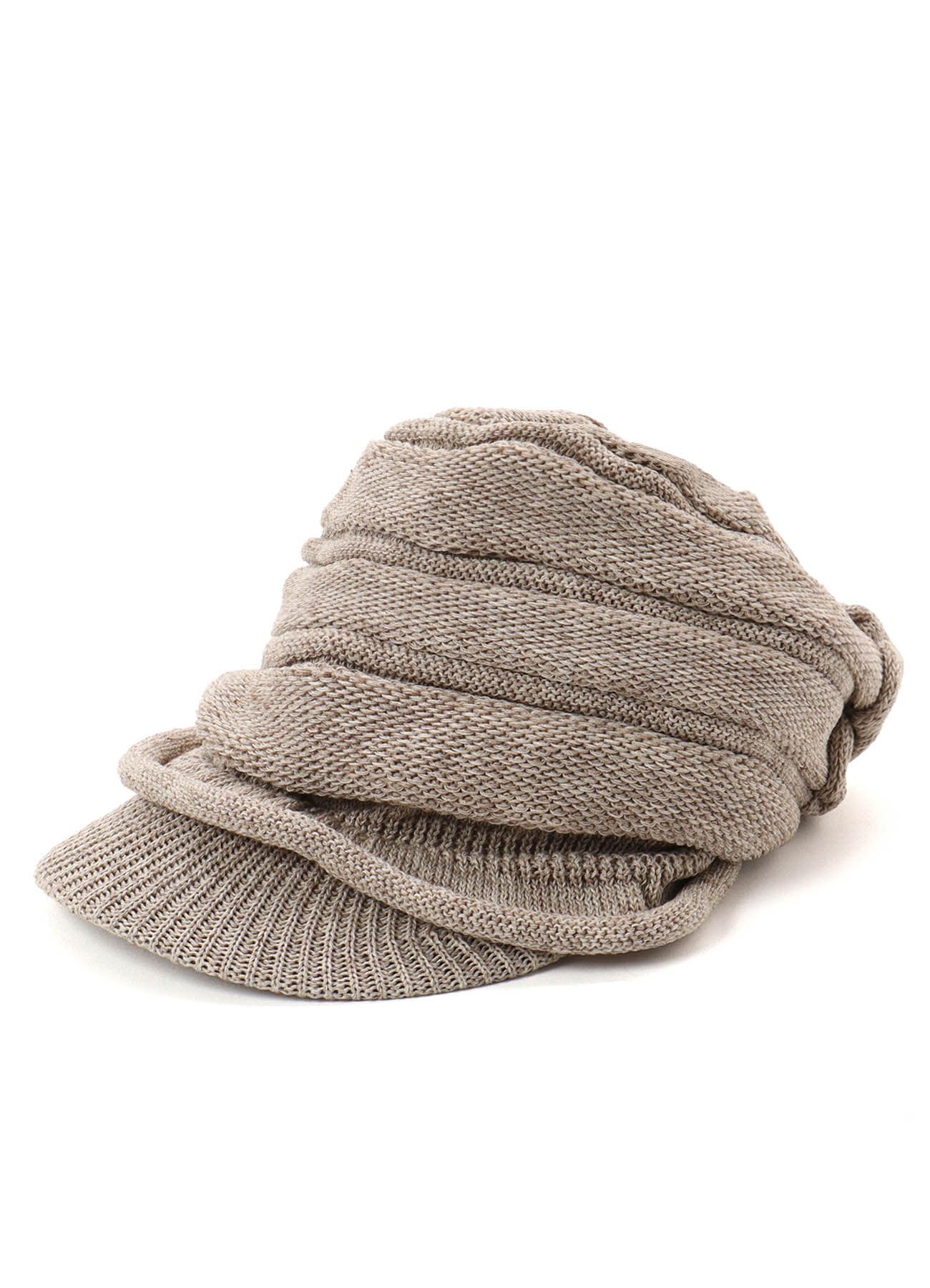ACRYLIC FLAX KNIT CASQUETTE