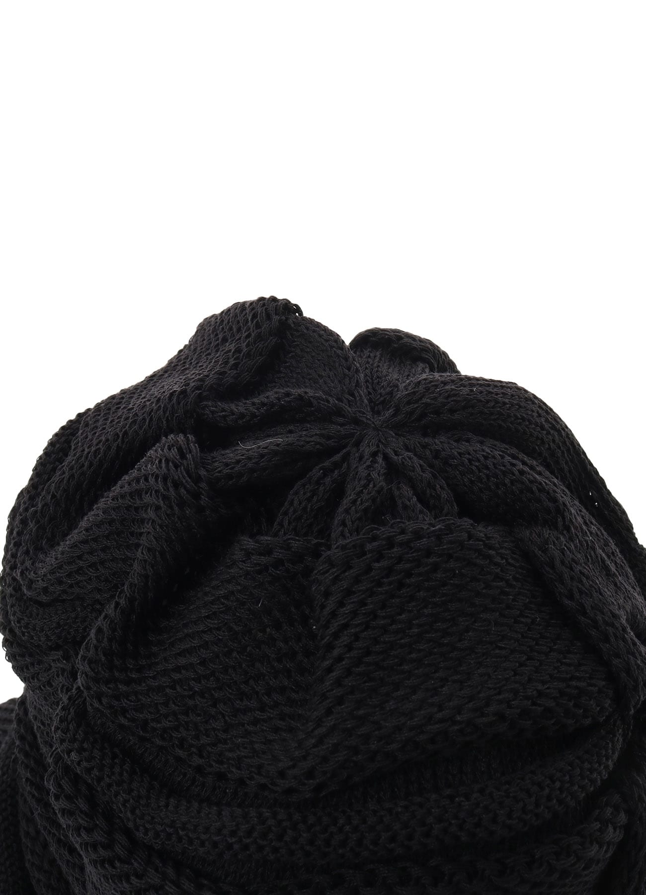 ACRYLIC FLAX KNIT CASQUETTE