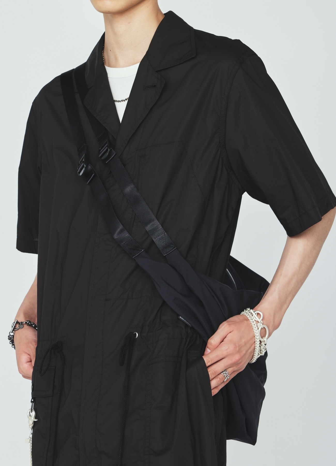 NYLON WIREFRAME SHOULDER BAG