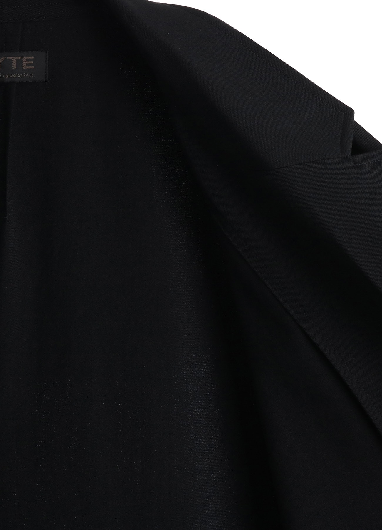 WASHER WOOL GABARDINE SEMI-DOUBLE-BREASTED TIE-FRONT JACKET