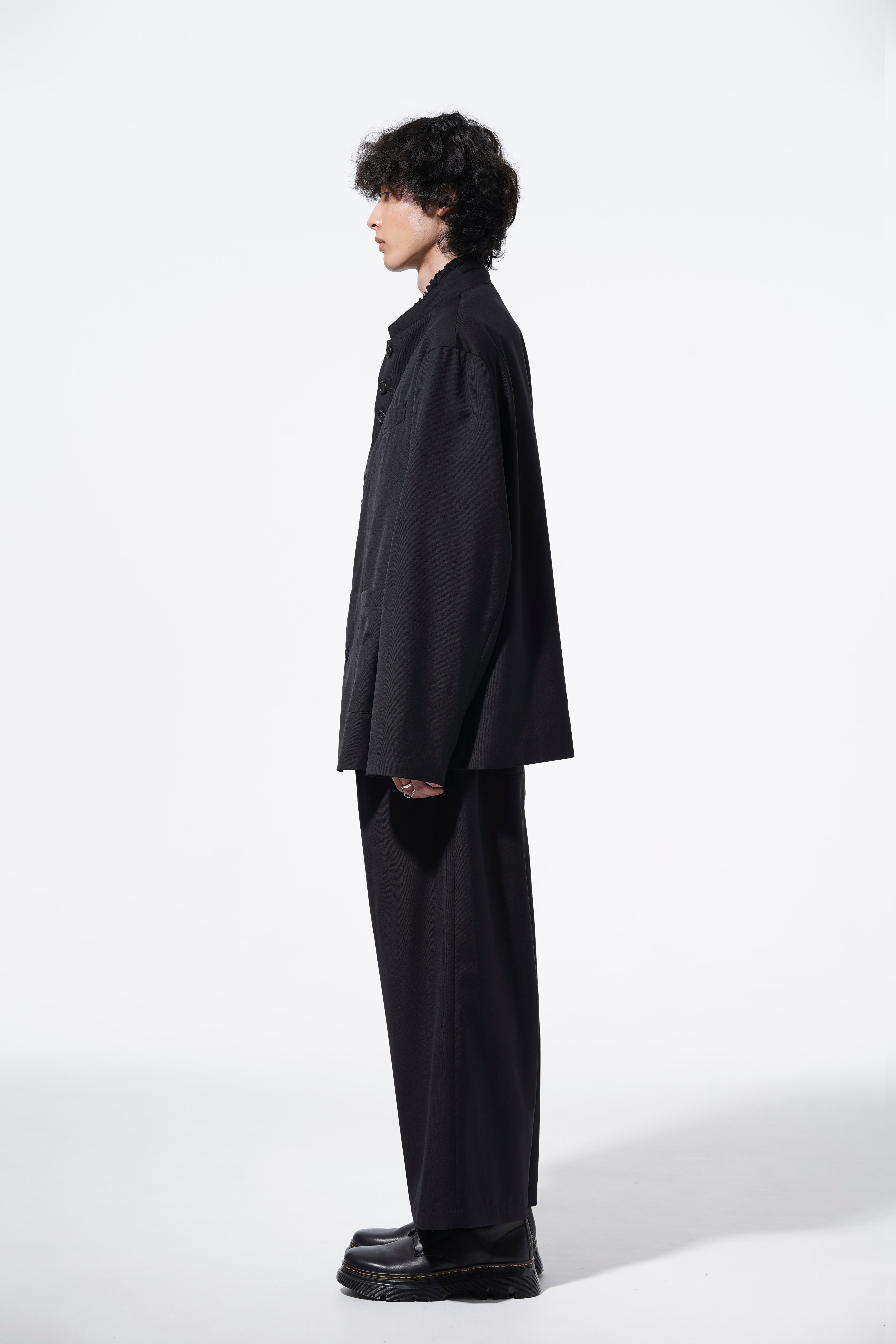 T/W GABARDINE STAND 2WAY 8BS BIG JACKET(M Black): S'YTE｜THE SHOP