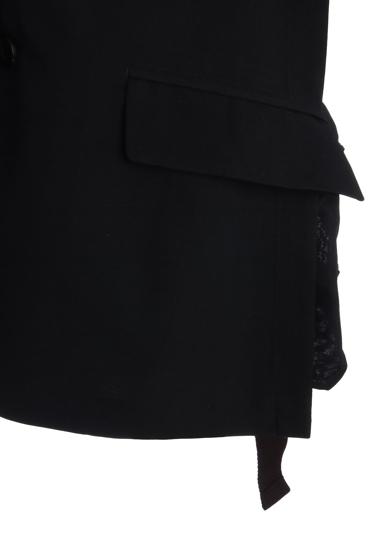 WASHER WOOL GABARDINE SIDE-BELTED JACKET