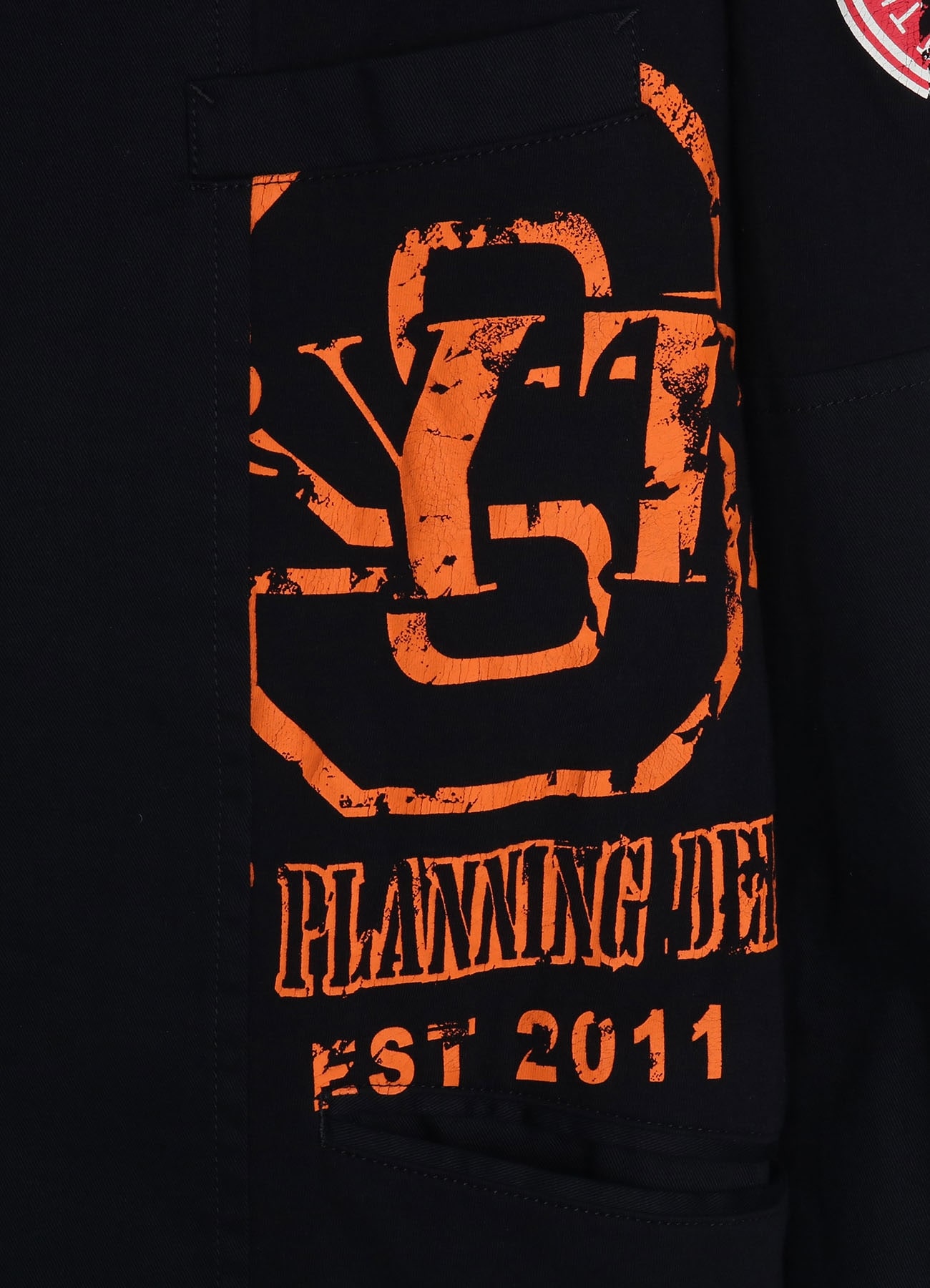 PRINTED PATCHWORK COTTON TWILL JACKET