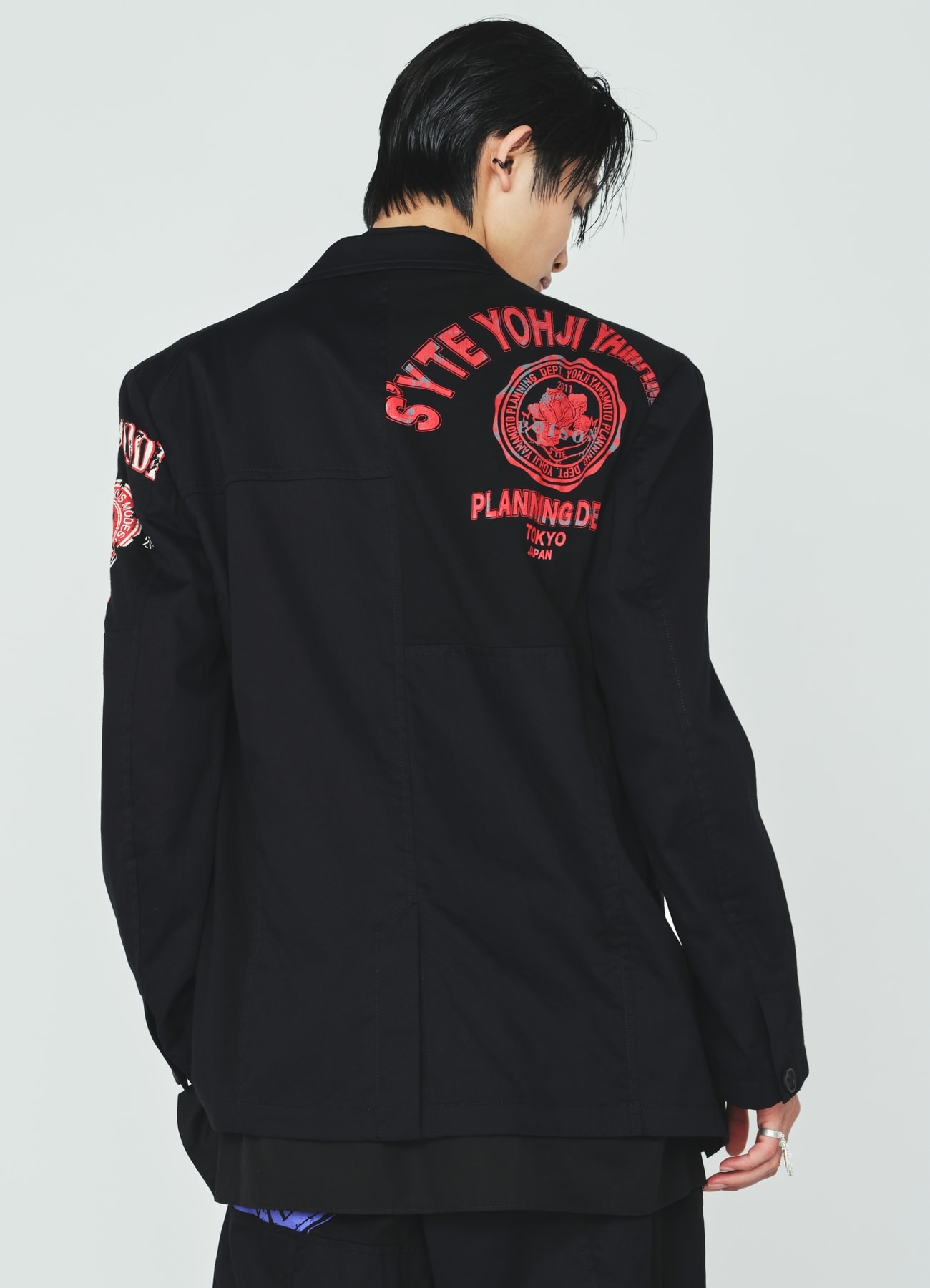 PRINTED PATCHWORK COTTON TWILL JACKET