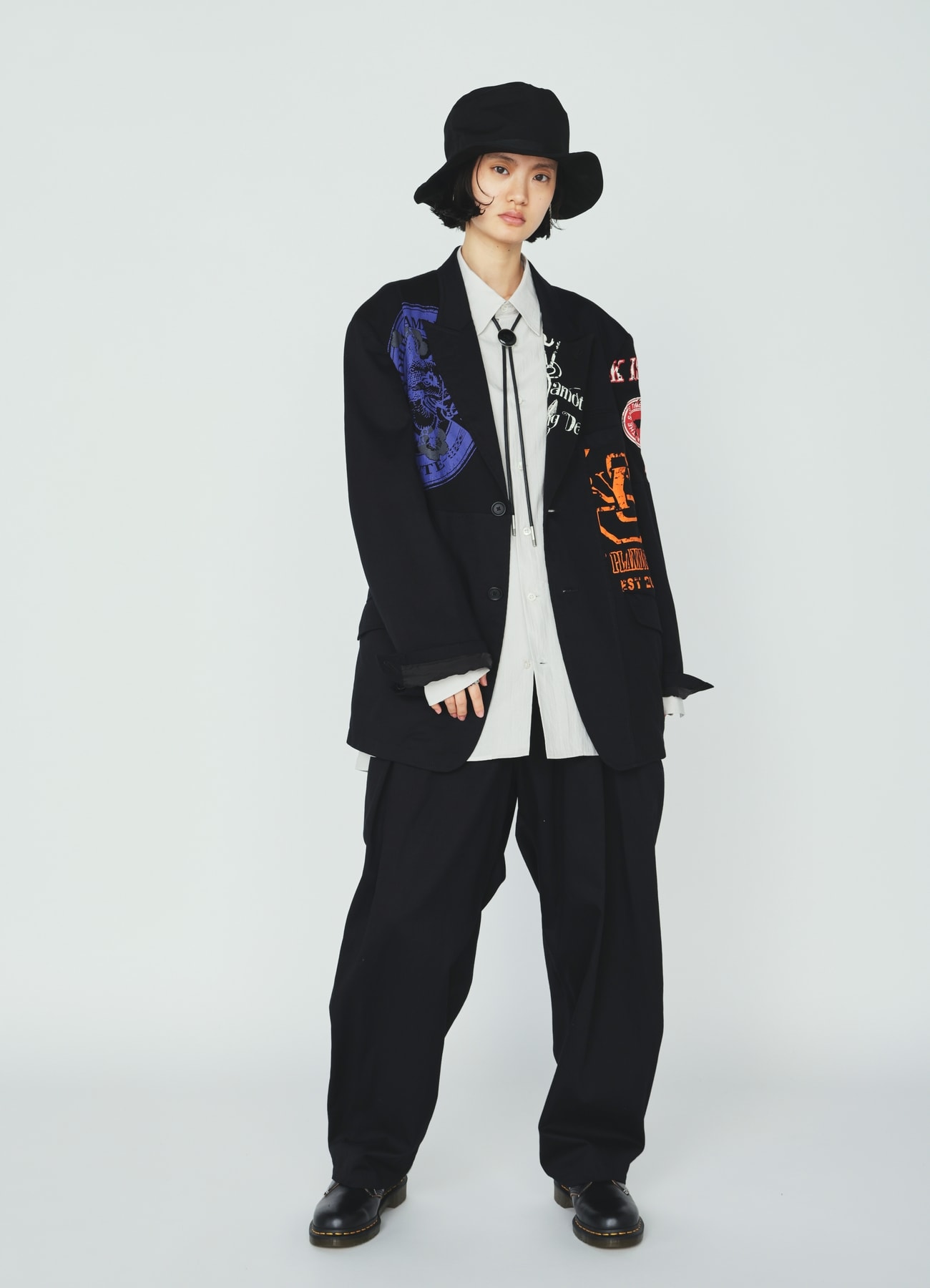 PRINTED PATCHWORK COTTON TWILL JACKET