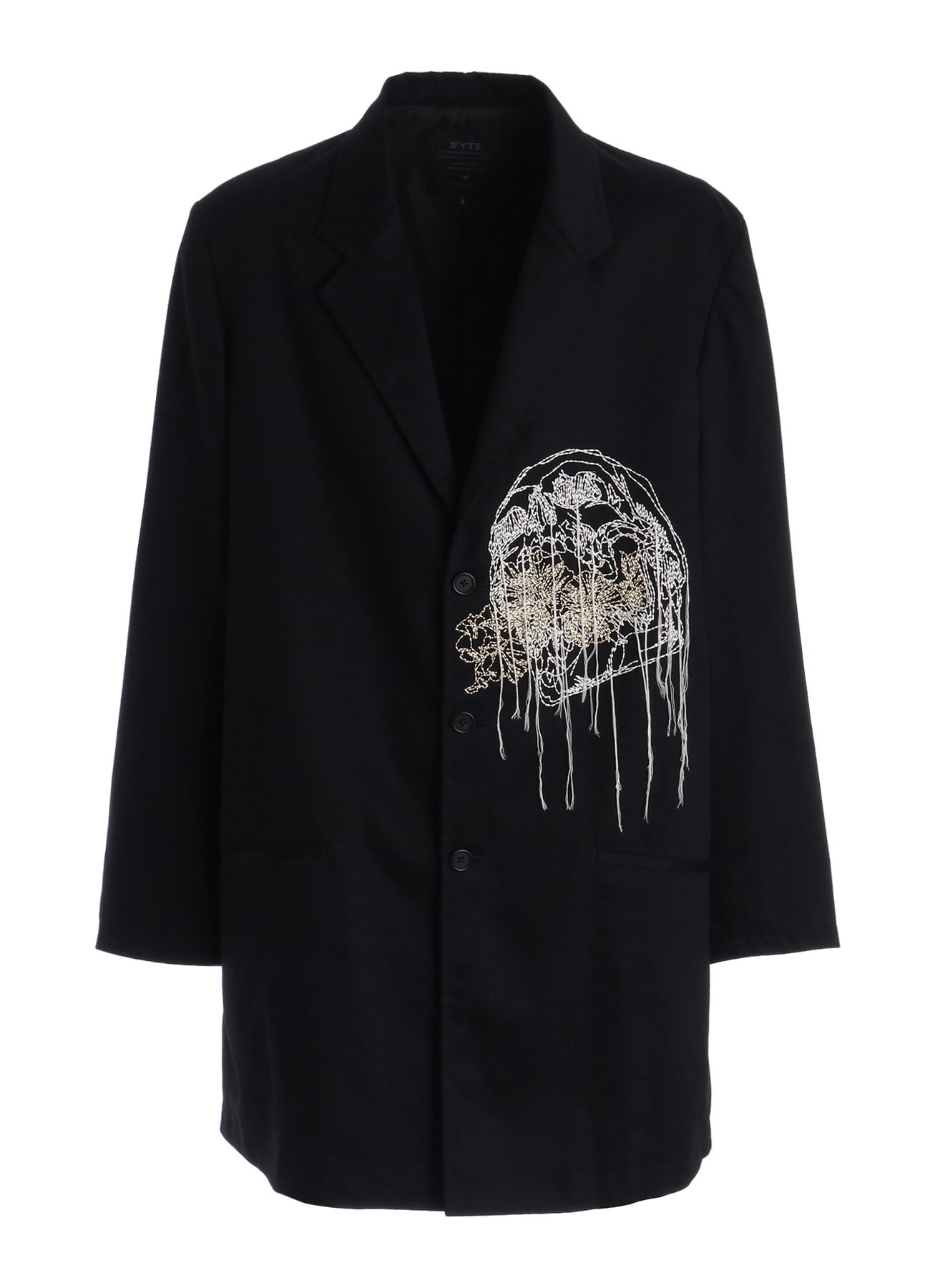 COTTON TWILL SKULL EMBROIDERY JACKET