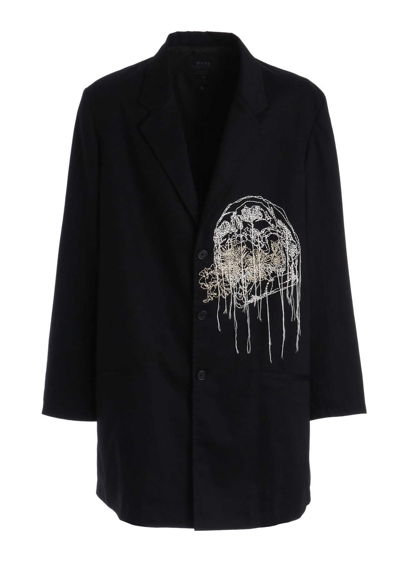 COTTON TWILL SKULL EMBROIDERY JACKET