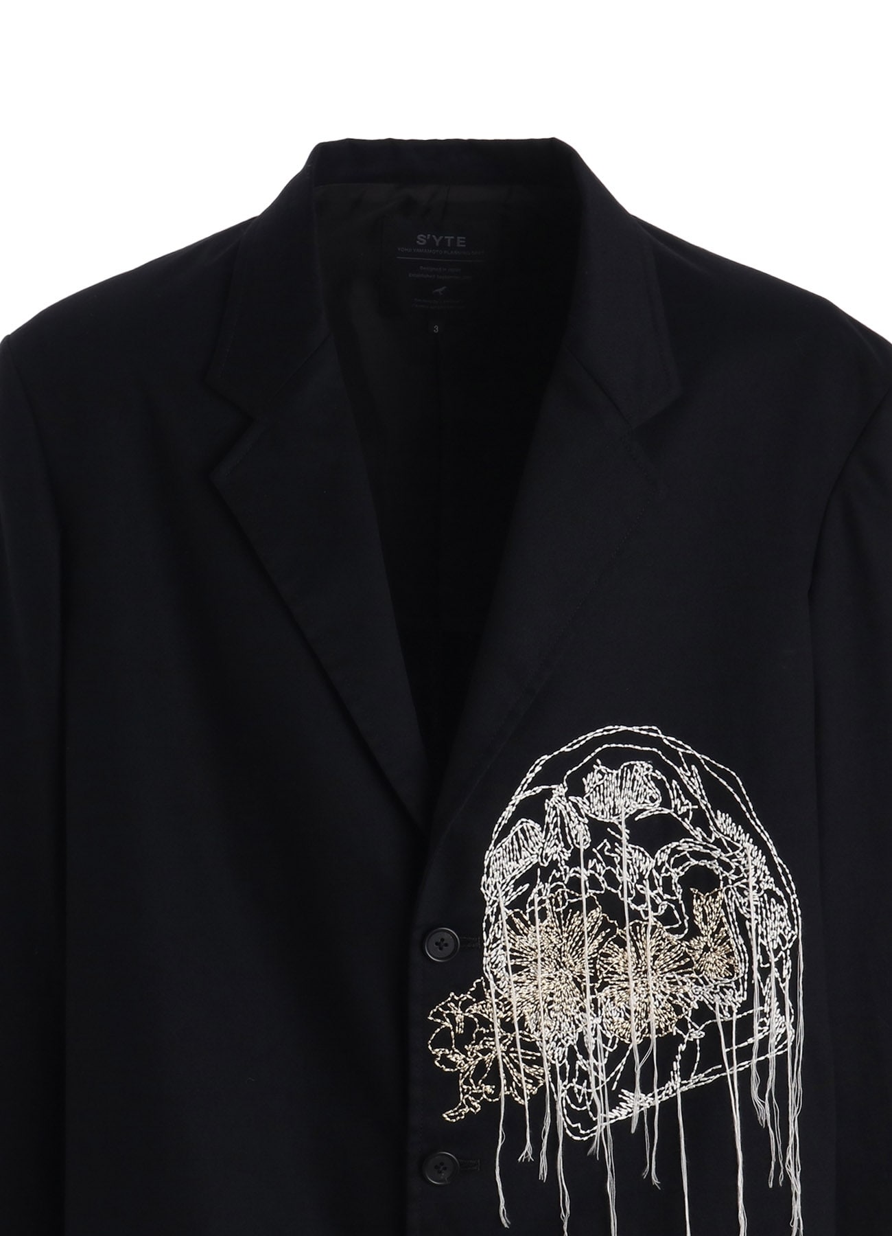 COTTON TWILL SKULL EMBROIDERY JACKET