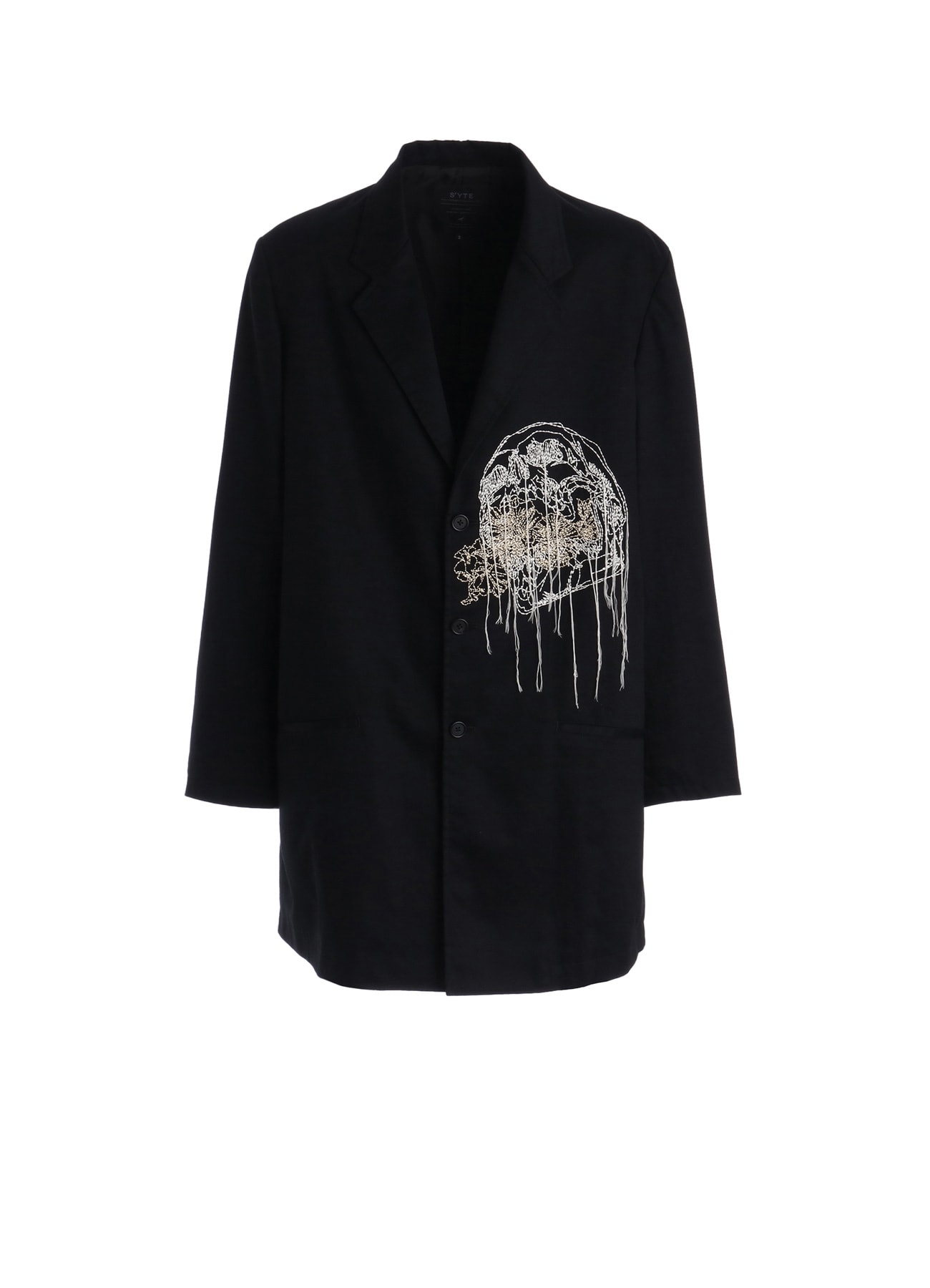 COTTON TWILL SKULL EMBROIDERY JACKET