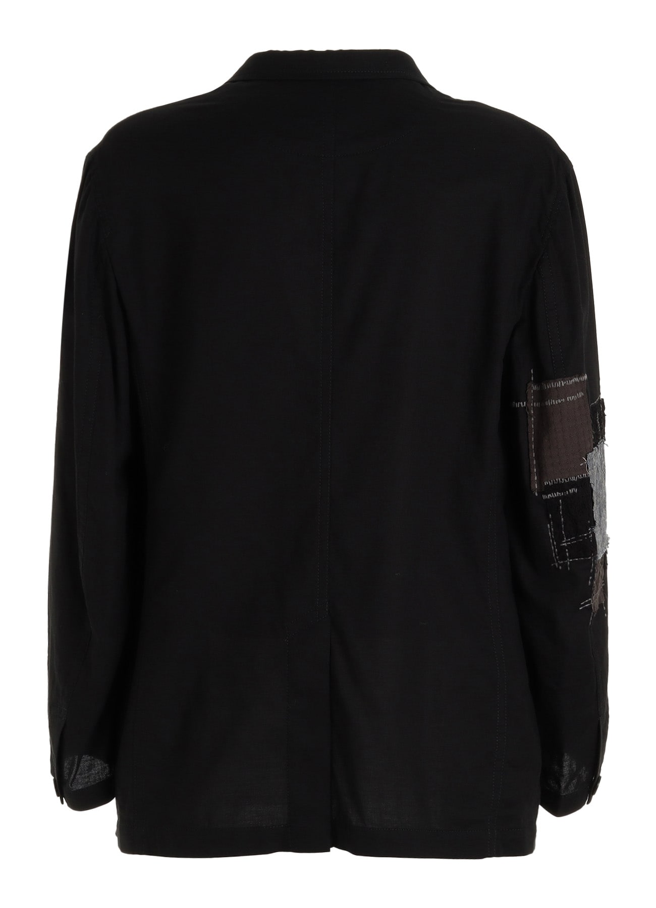 ORGANIC COTTON WASHER ASYMMETRIC SASHIKO EMBROIDERY JACKET