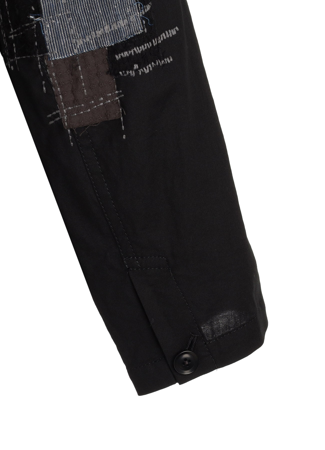 ORGANIC COTTON WASHER ASYMMETRIC SASHIKO EMBROIDERY JACKET