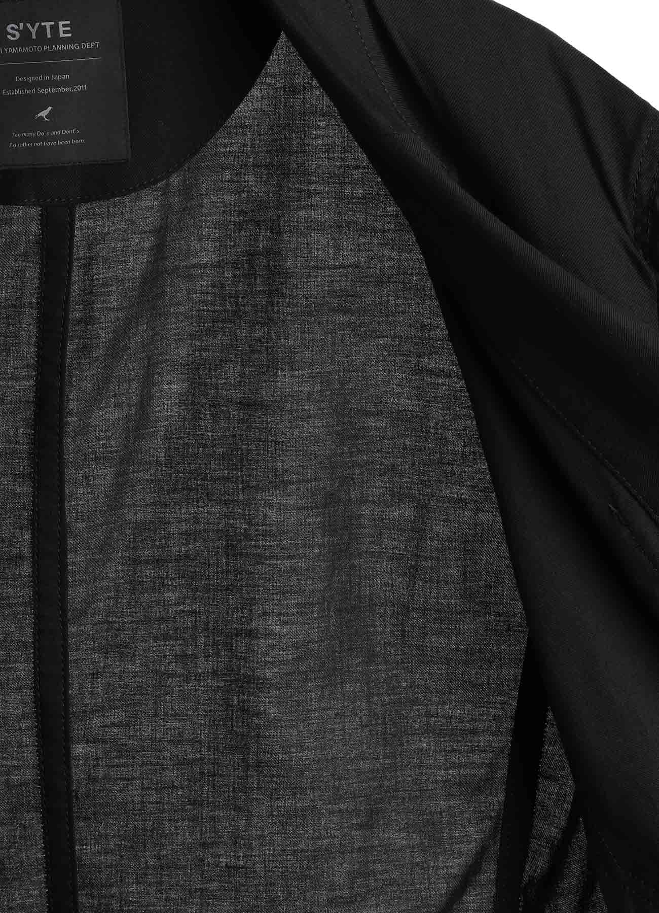 ORGANIC COTTON WASHER ASYMMETRIC SASHIKO EMBROIDERY JACKET