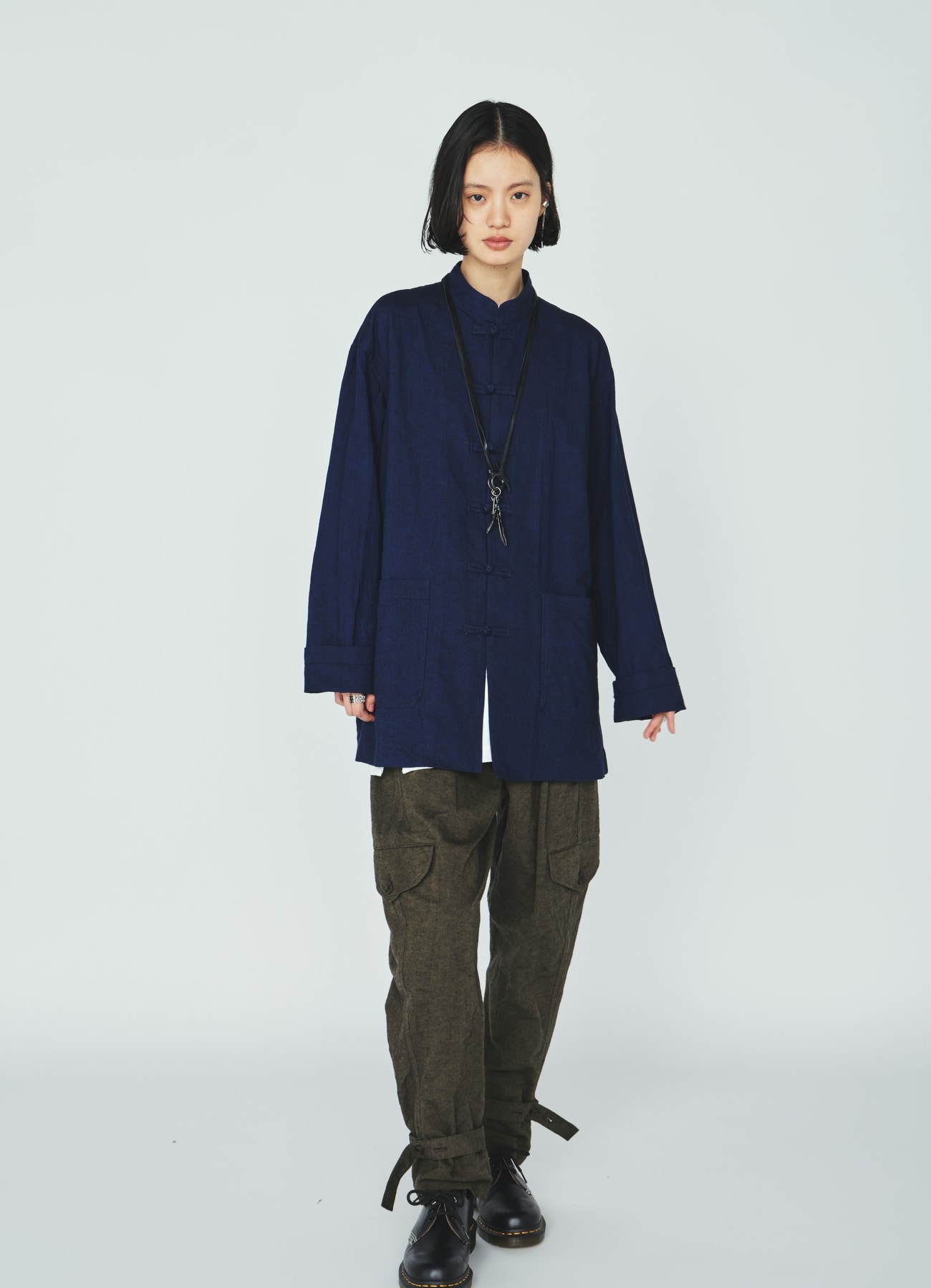 COTTON/LINEN CANVAS SOFRON CHINA SHIRT