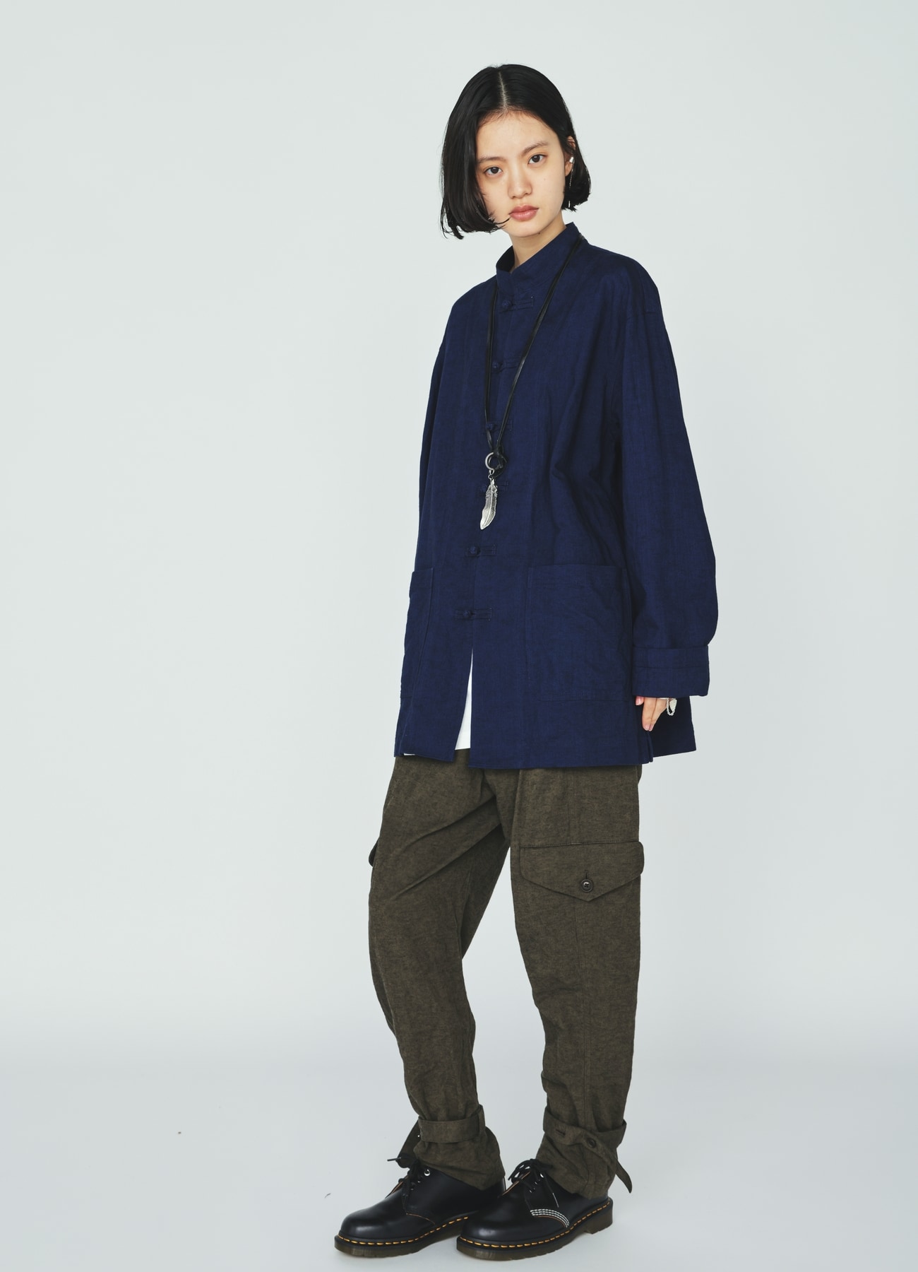 COTTON/LINEN CANVAS SOFRON CHINA SHIRT