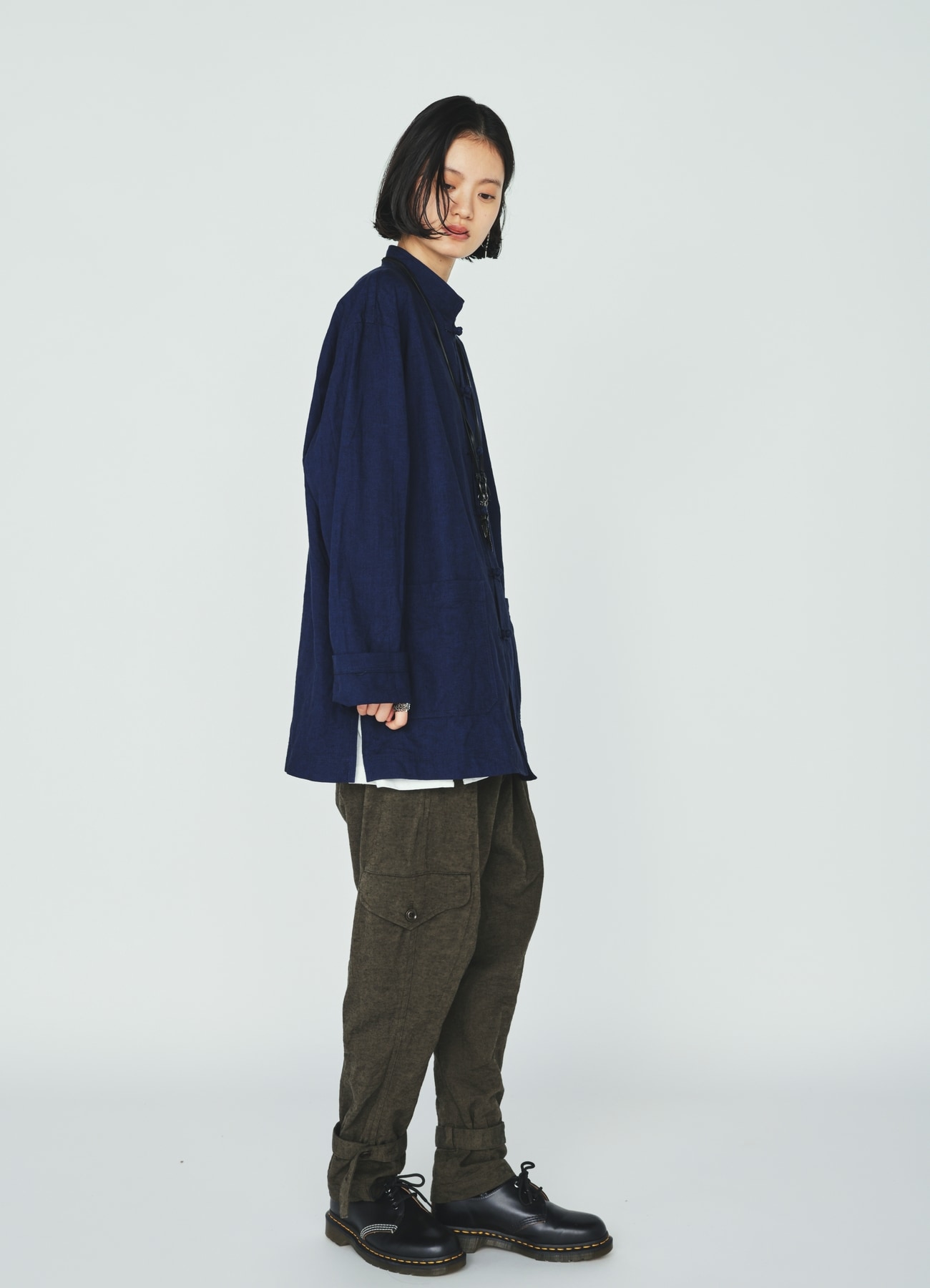 COTTON/LINEN CANVAS SOFRON CHINA SHIRT