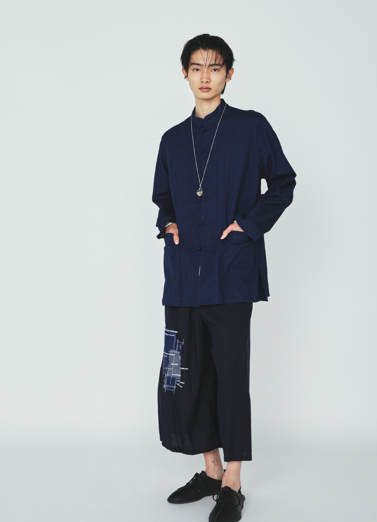 COTTON/LINEN CANVAS SOFRON CHINA SHIRT