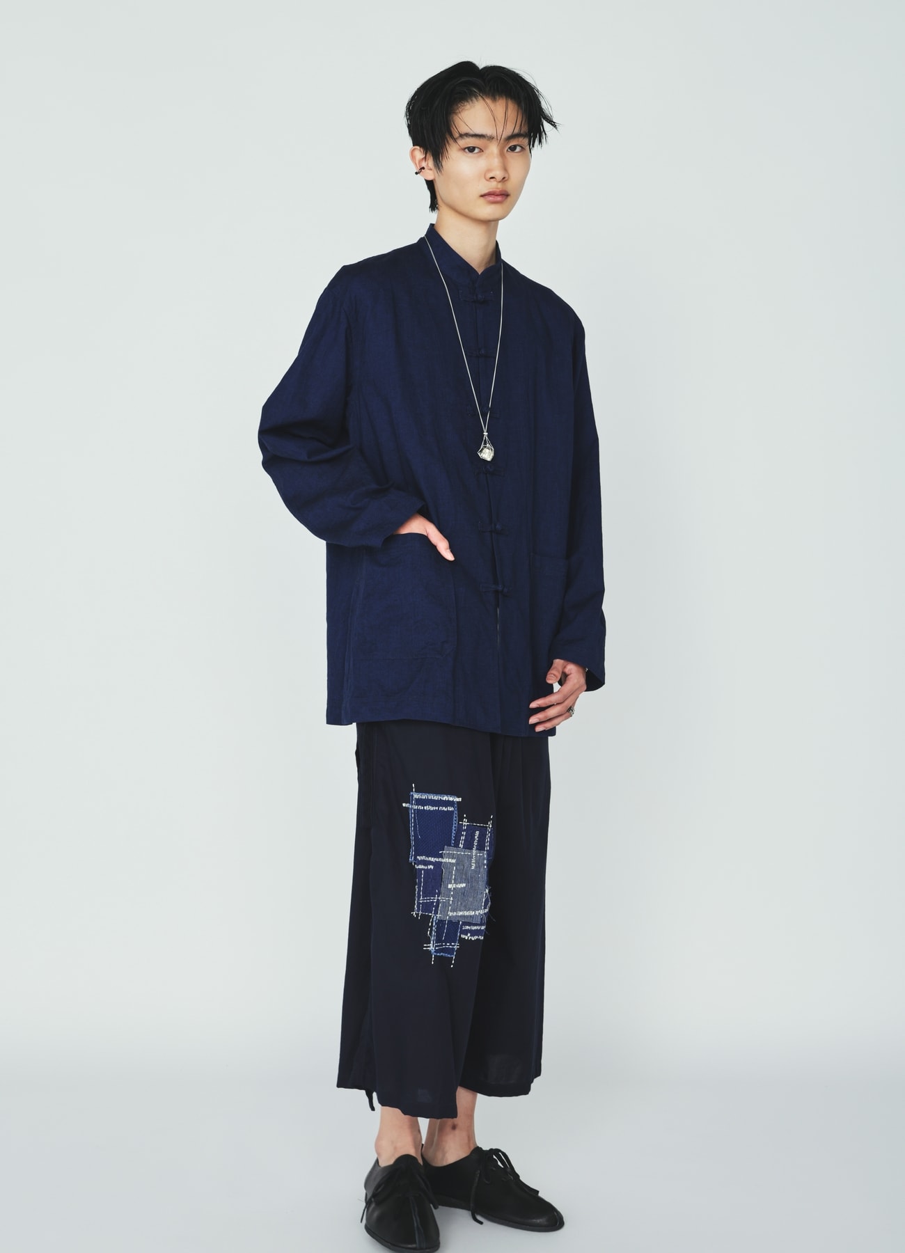 COTTON/LINEN CANVAS SOFRON CHINA SHIRT