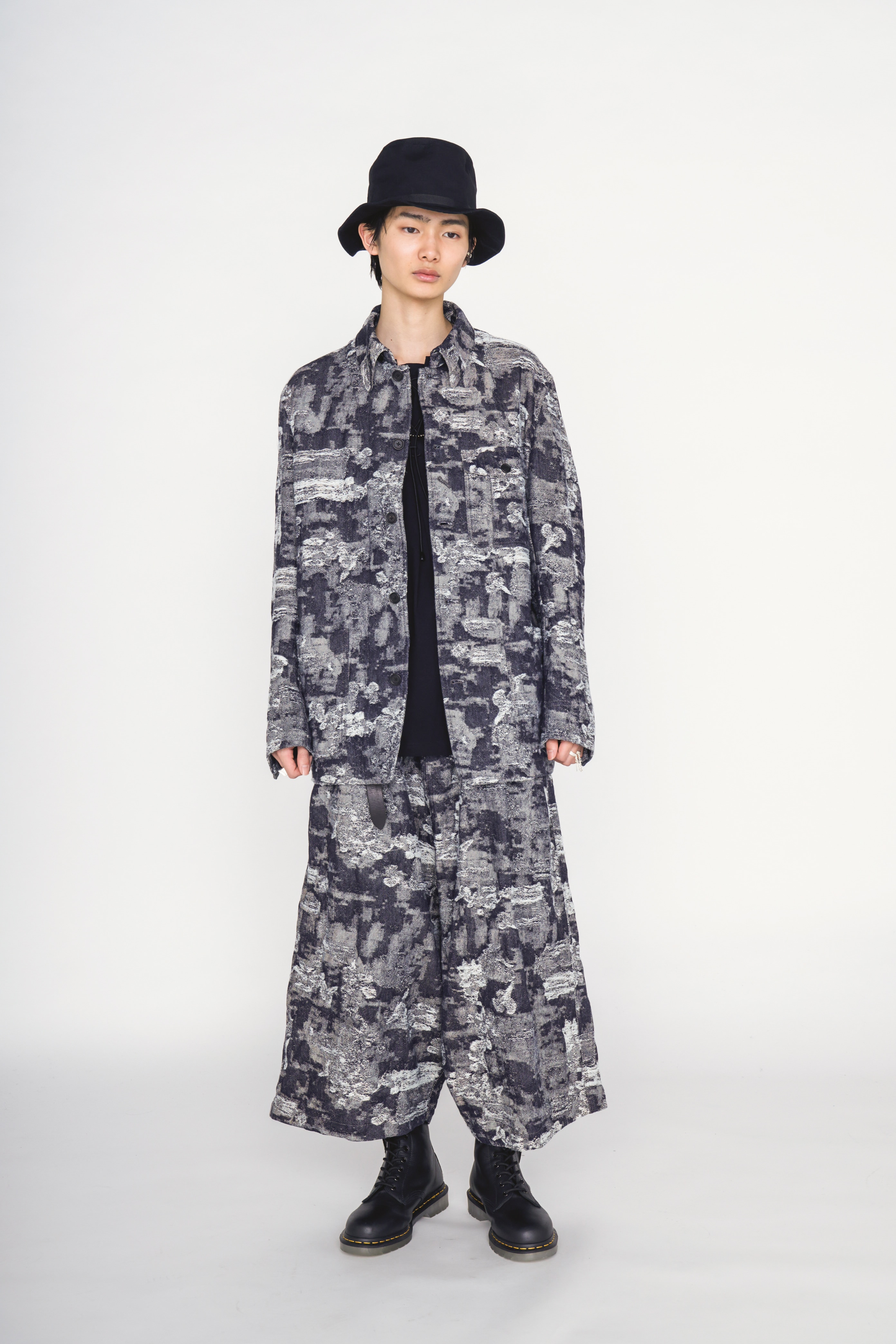 JACQUARD DENIM COVERALL