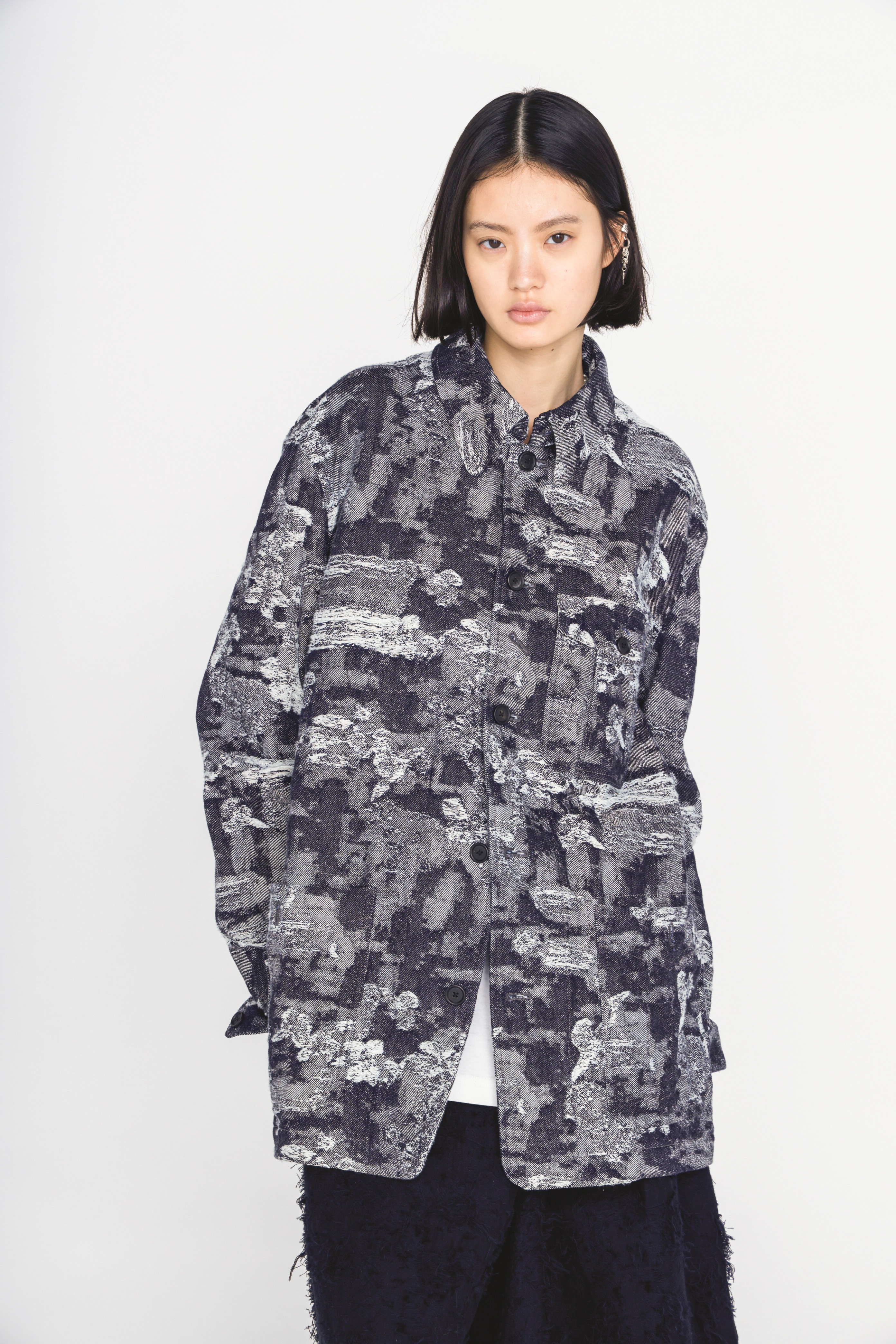 JACQUARD DENIM COVERALL