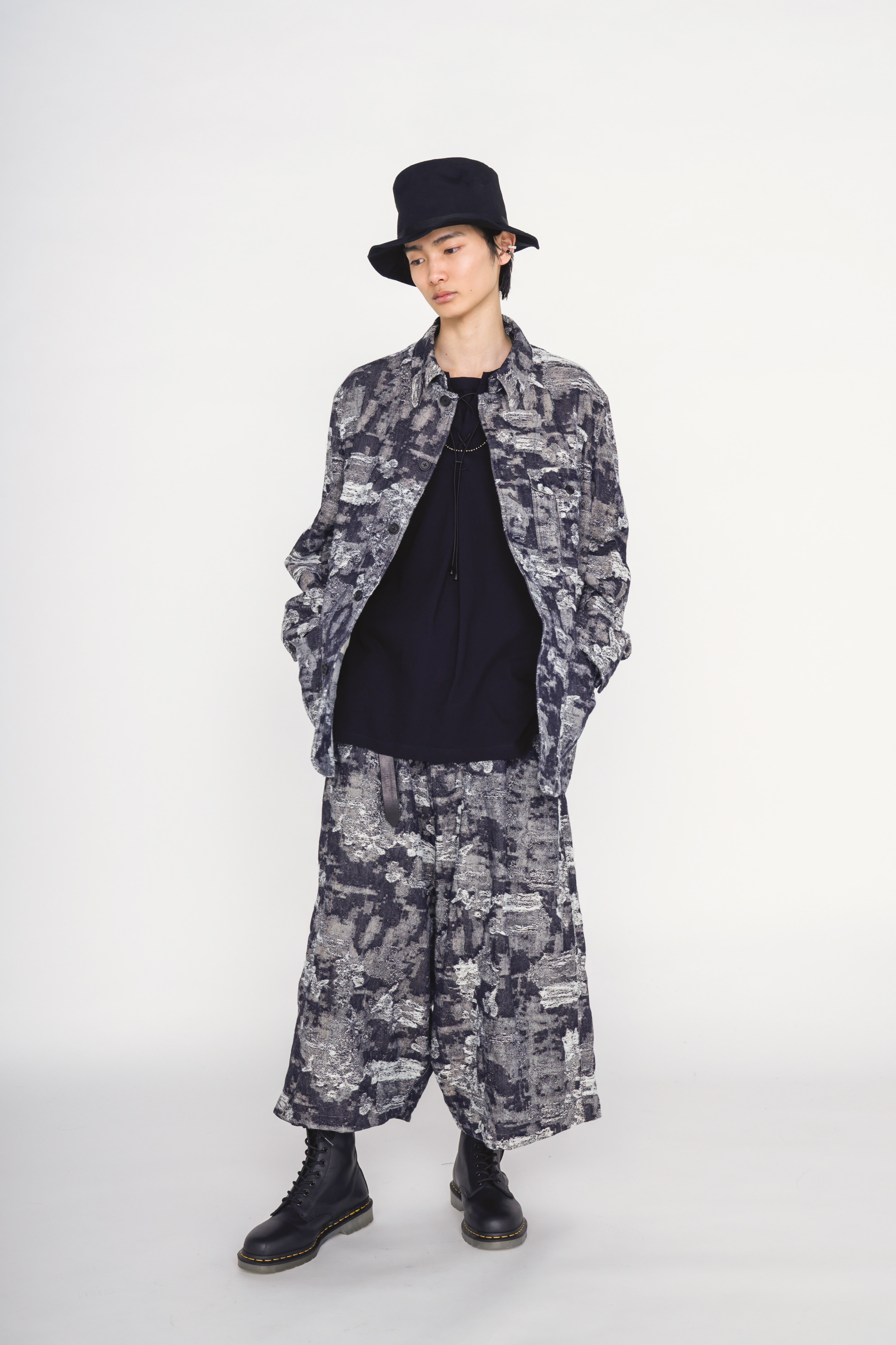 JACQUARD DENIM COVERALL