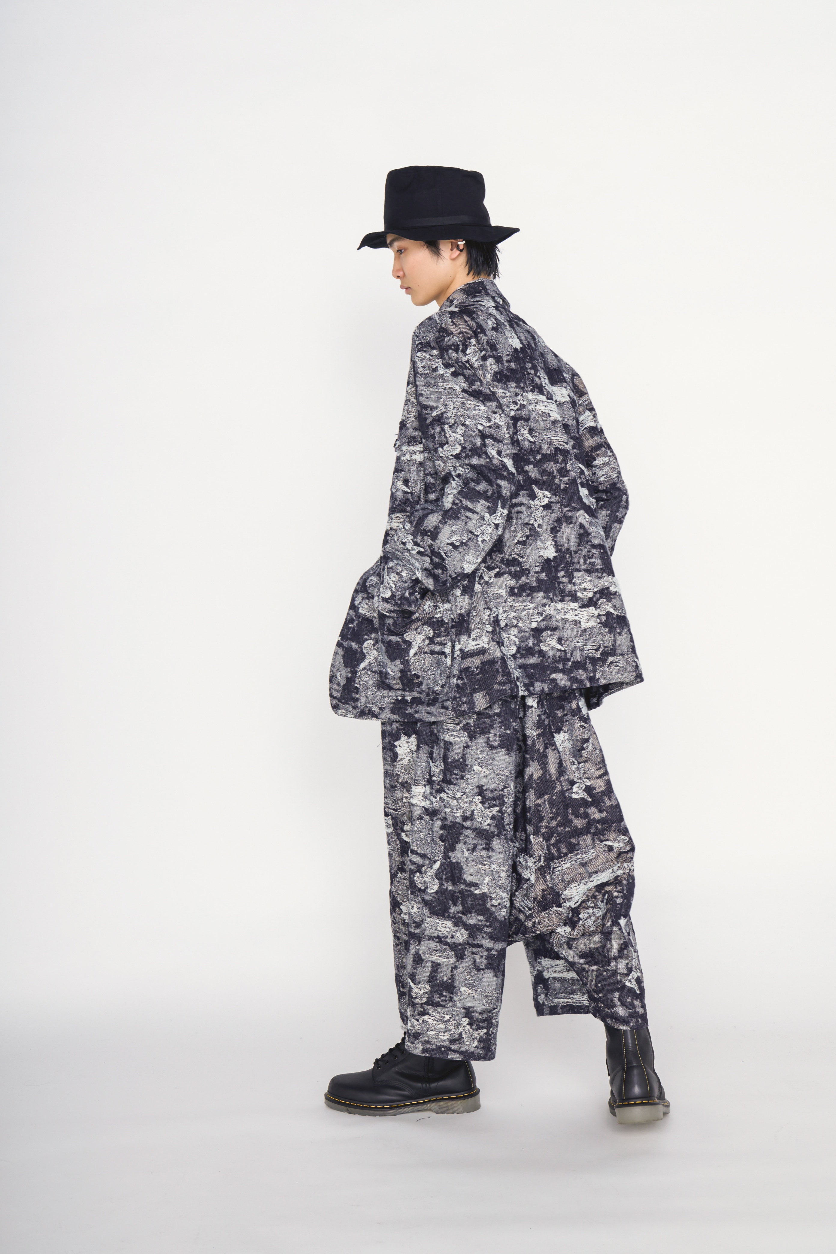 JACQUARD DENIM COVERALL