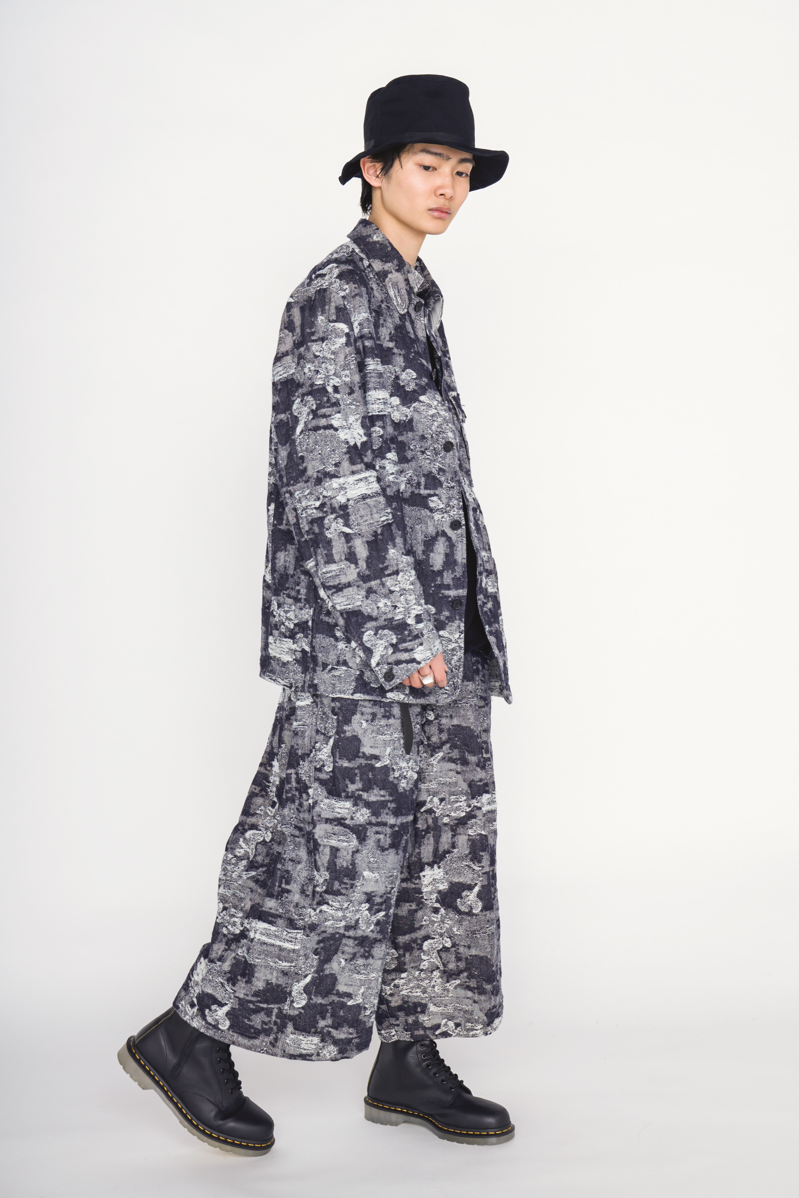 JACQUARD DENIM COVERALL