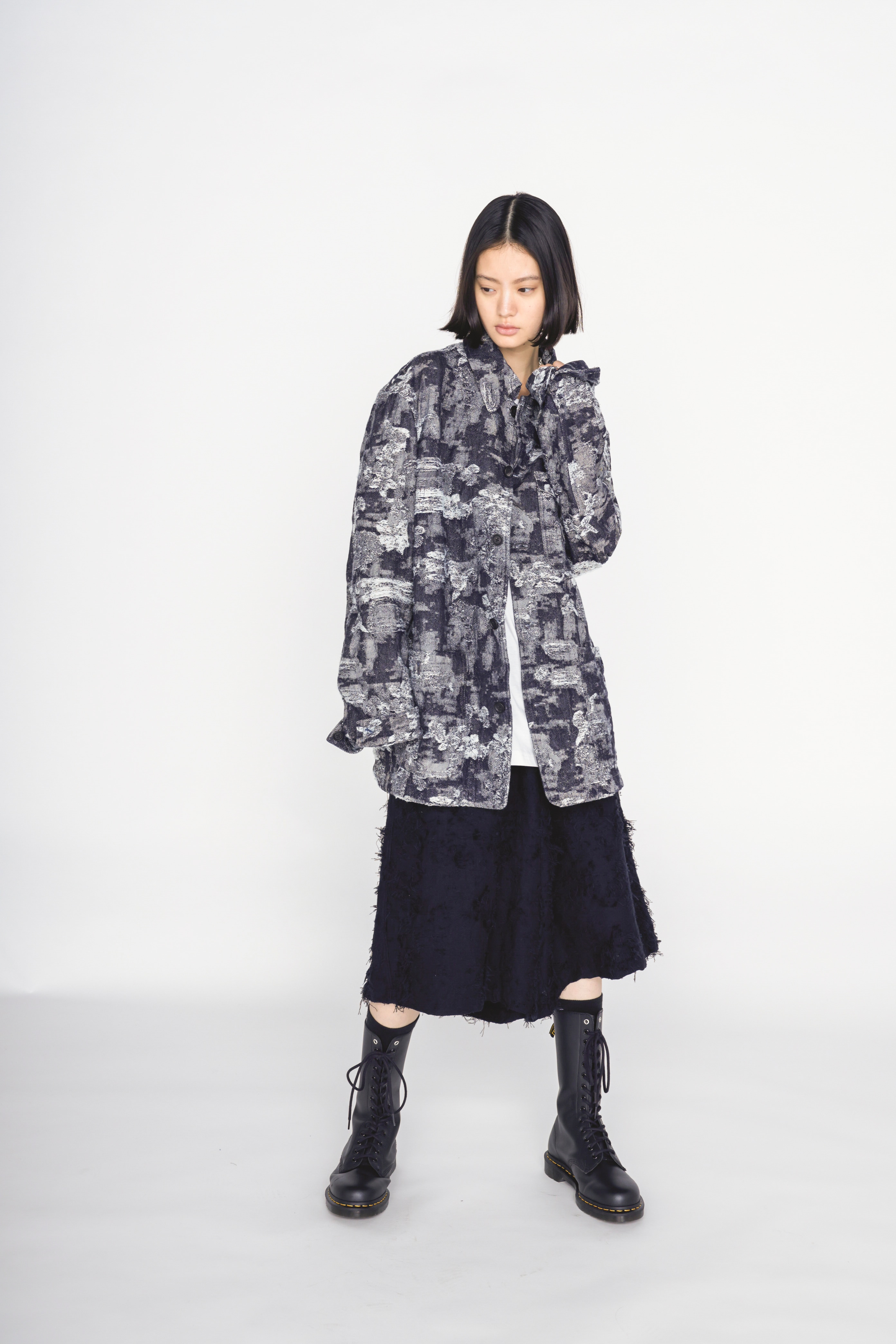 JACQUARD DENIM COVERALL