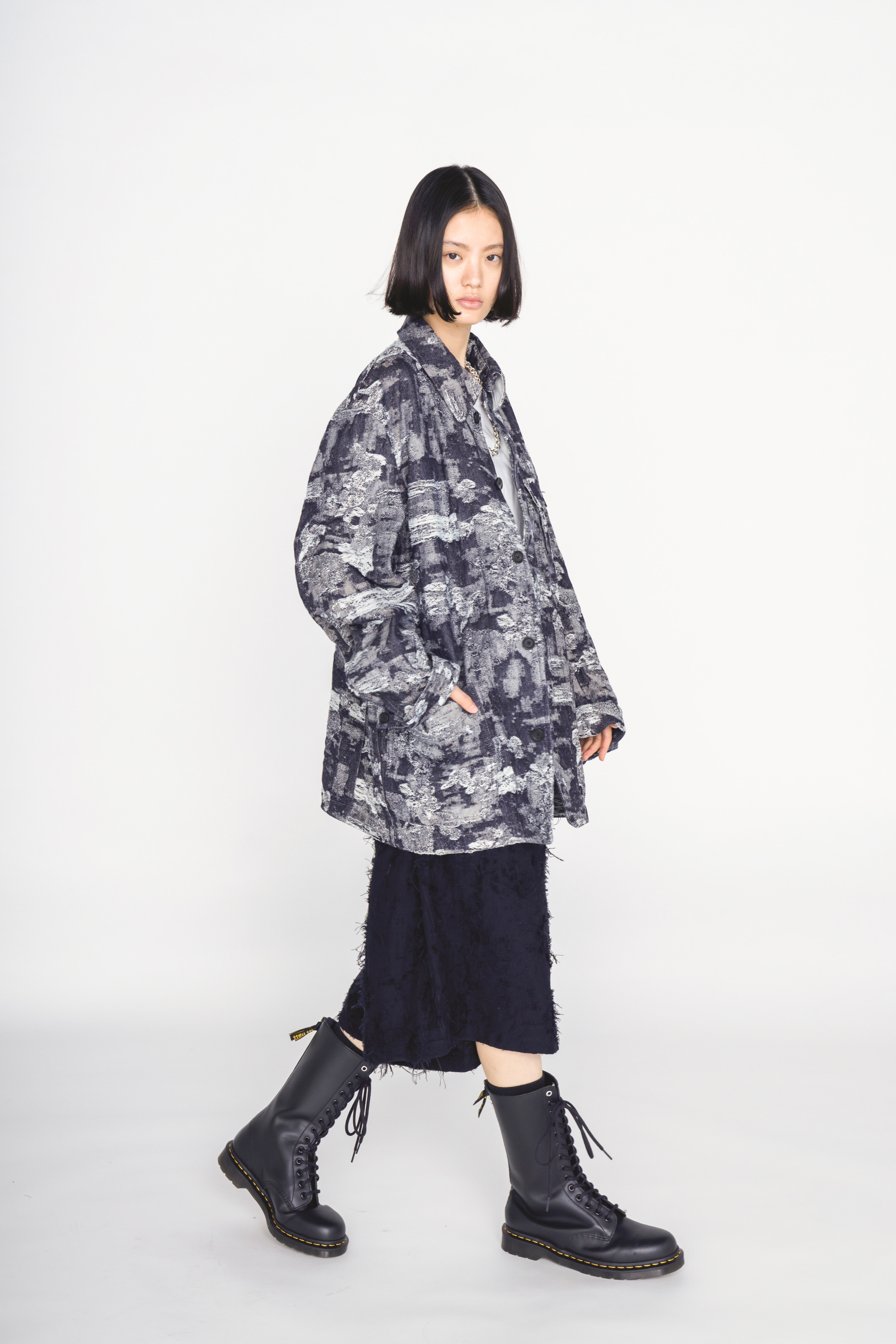 JACQUARD DENIM COVERALL