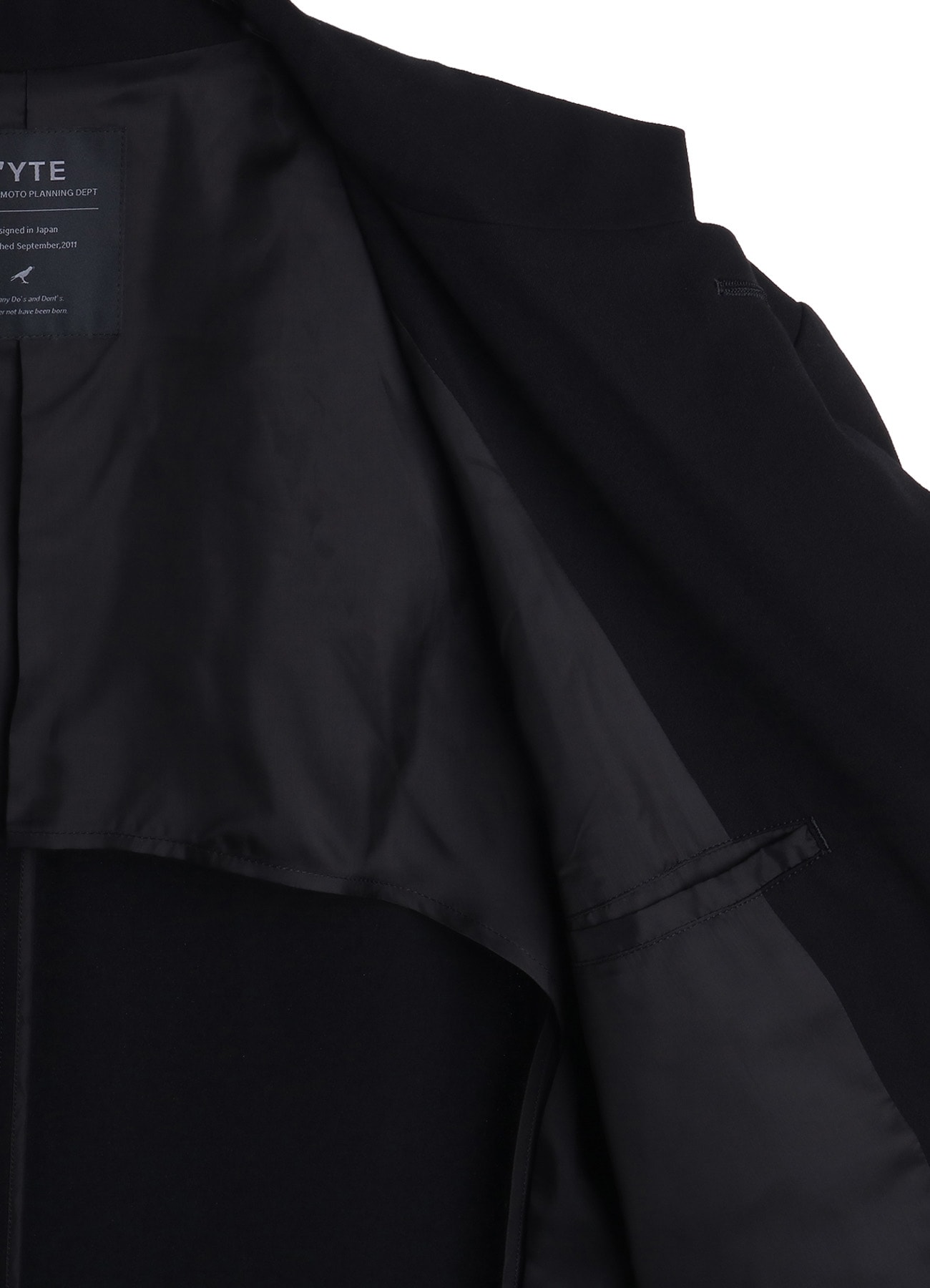 HIGH-TWIST TA/VIS “Y” LETTER AND RED FLOWER PRINT ASYMMETRIC JACKET