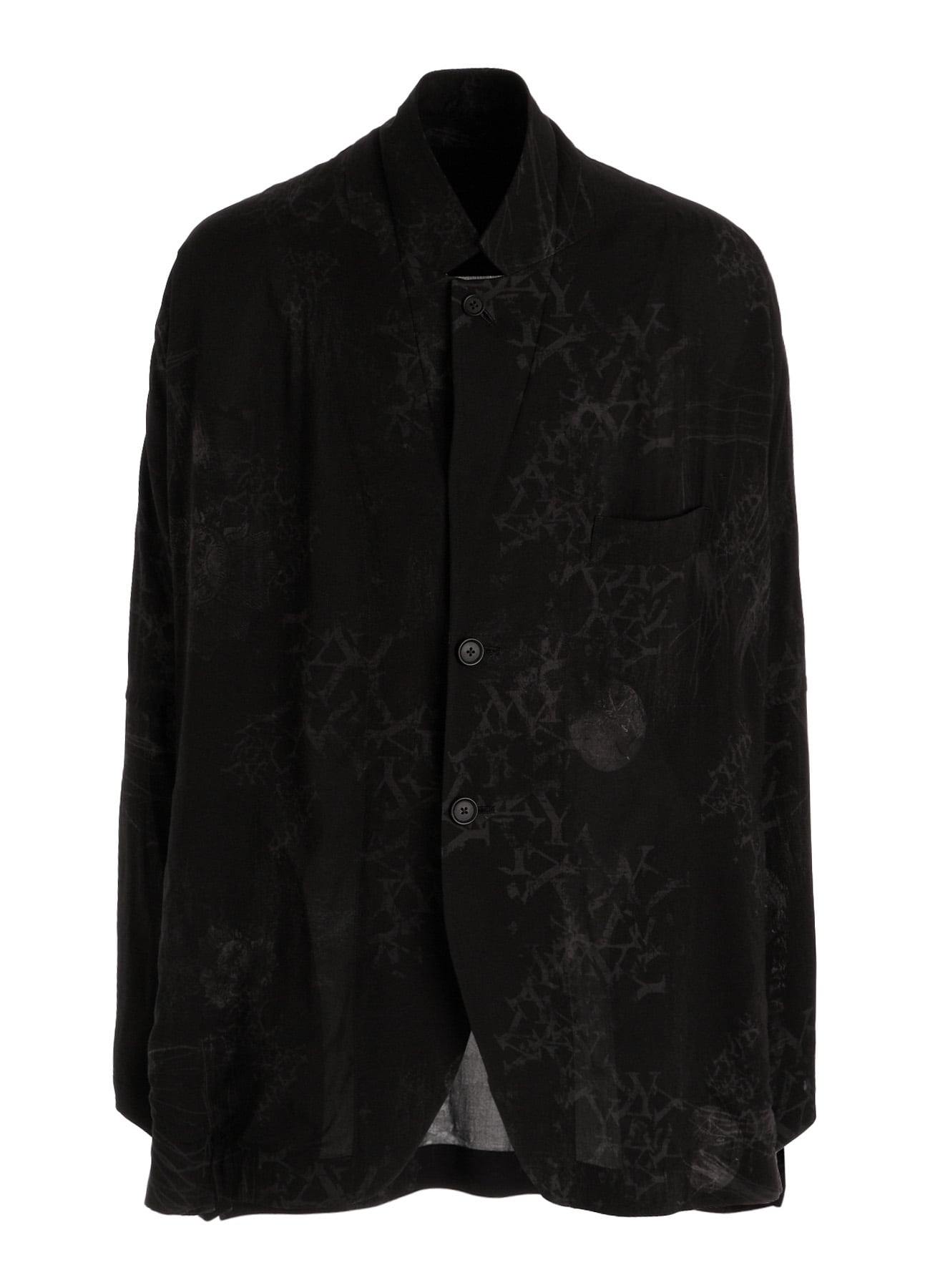 RAYON “Y” LETTER AND SUN-MOON PRINT RAGLAN JACKET